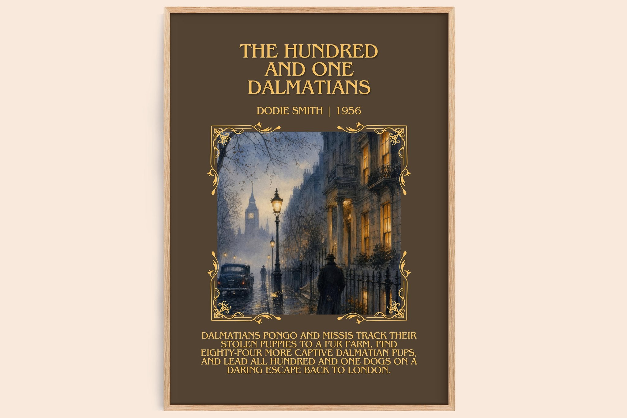 The Hundred and One Dalmatians Minimalist Book Poster by Dodie Smith