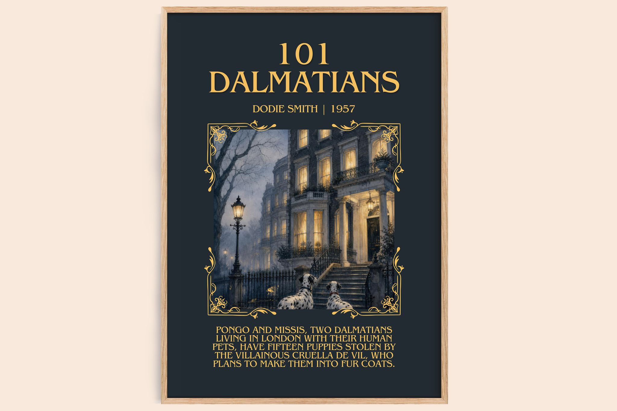 101 Dalmatians Minimalist Book Poster by Dodie Smith