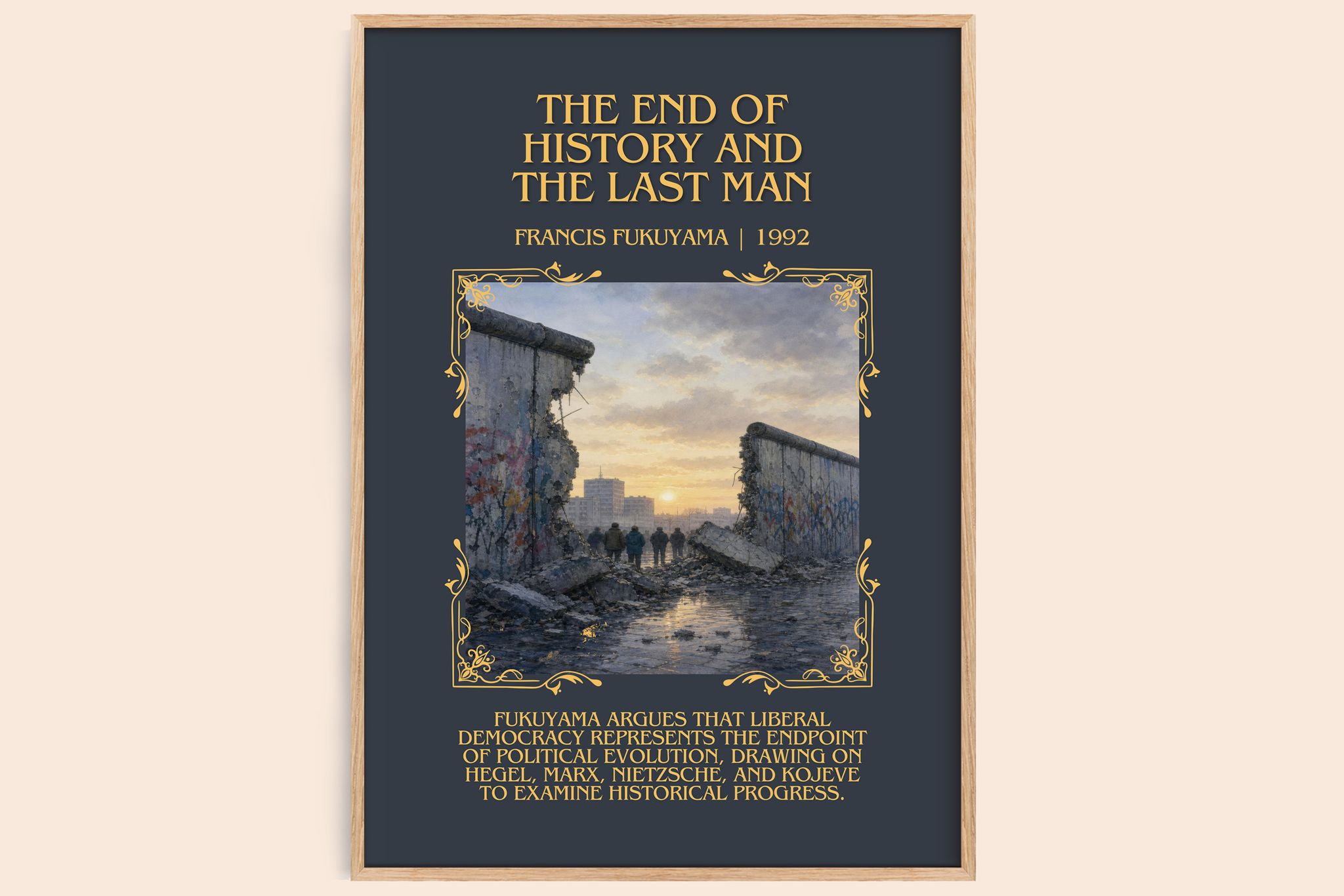 End of History and the Last Man Minimalist Book Poster by F. Fukuyama