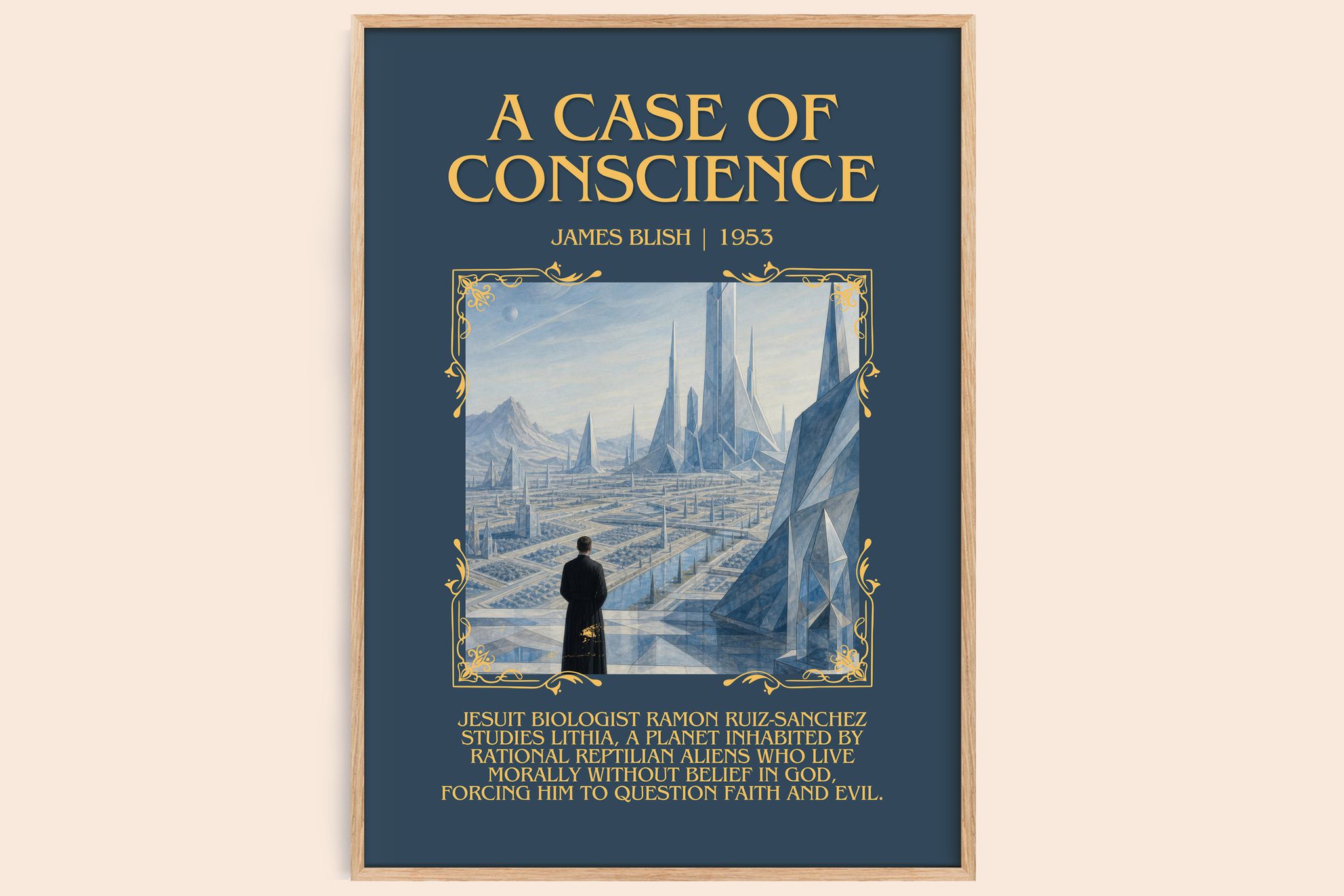 A Case of Conscience Minimalist Book Poster by James Blish