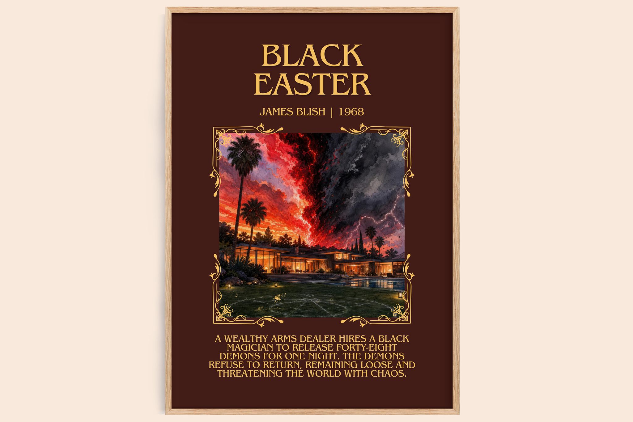 Black Easter Minimalist Book Poster by James Blish
