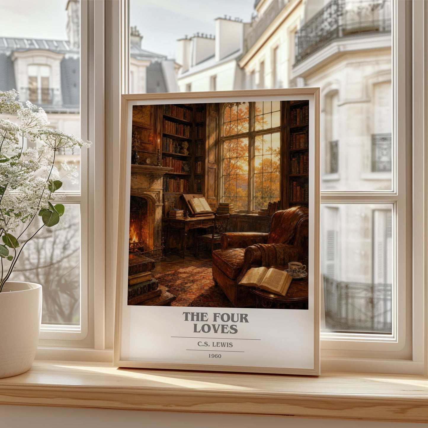 The Four Loves book cover poster colour and style options – C.S. Lewis book art