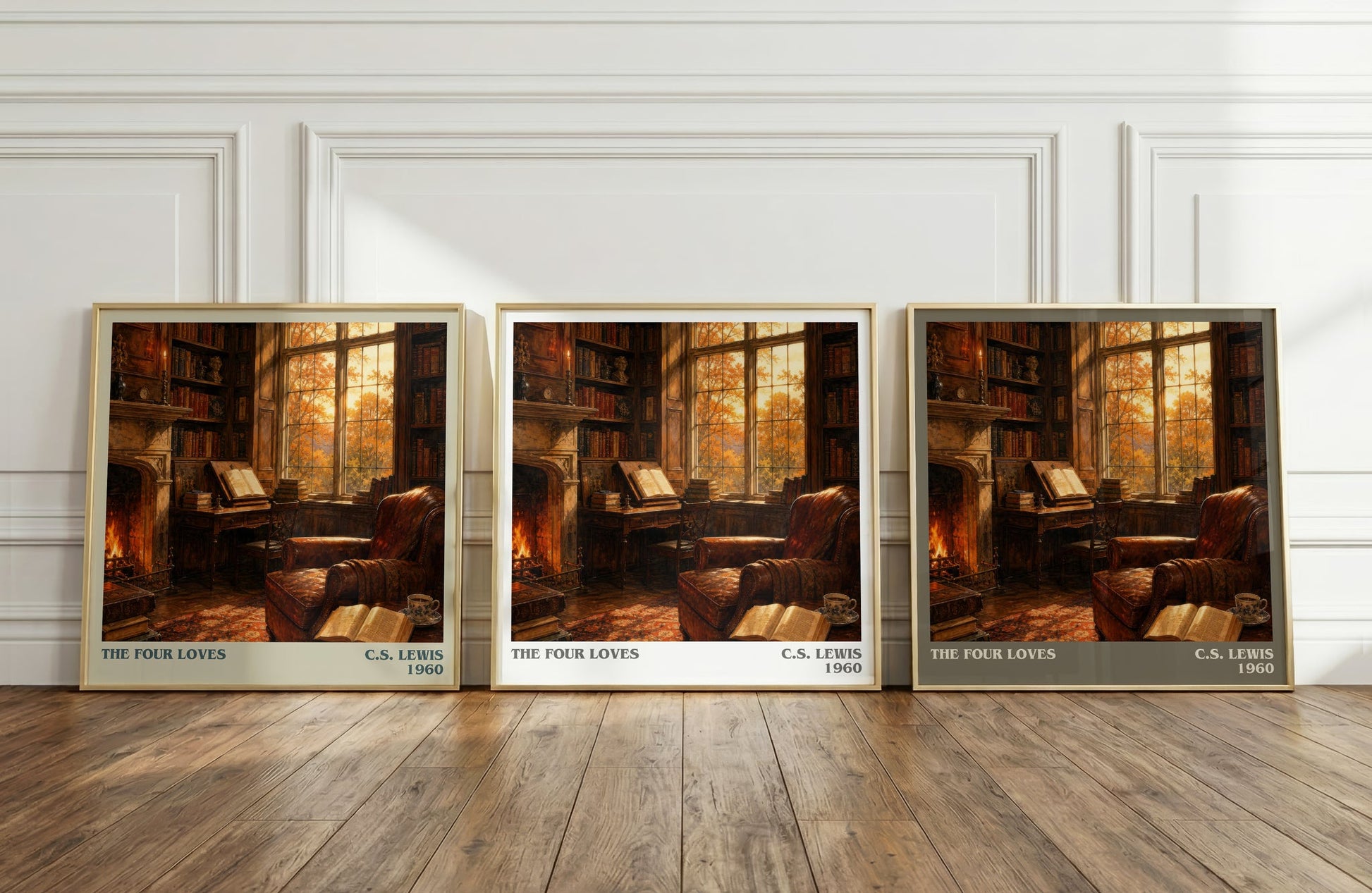 The Four Loves literary art print colour and style options – C.S. Lewis book art
