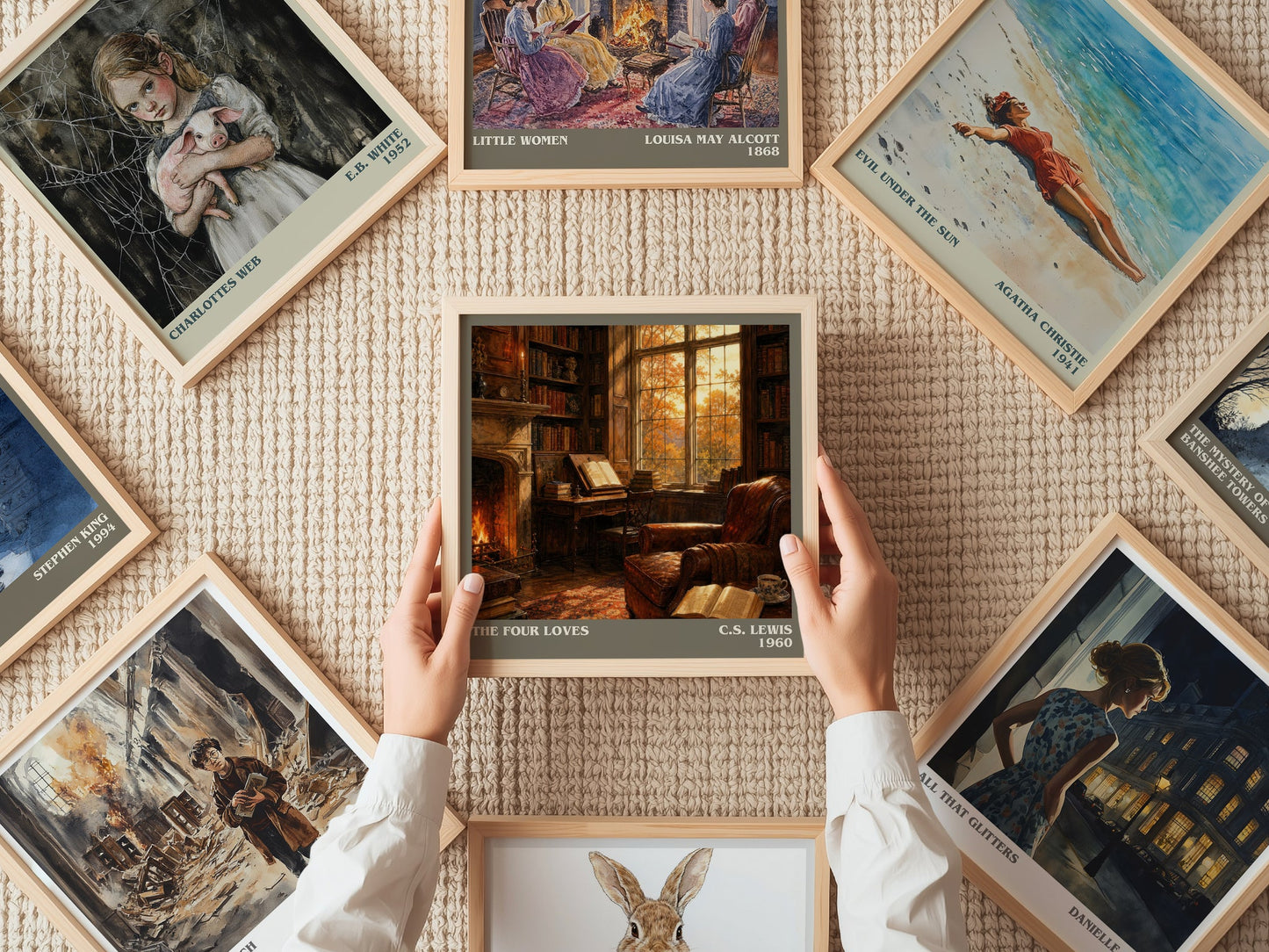 The Four Loves literary book poster framed on wall – philosophy wall art