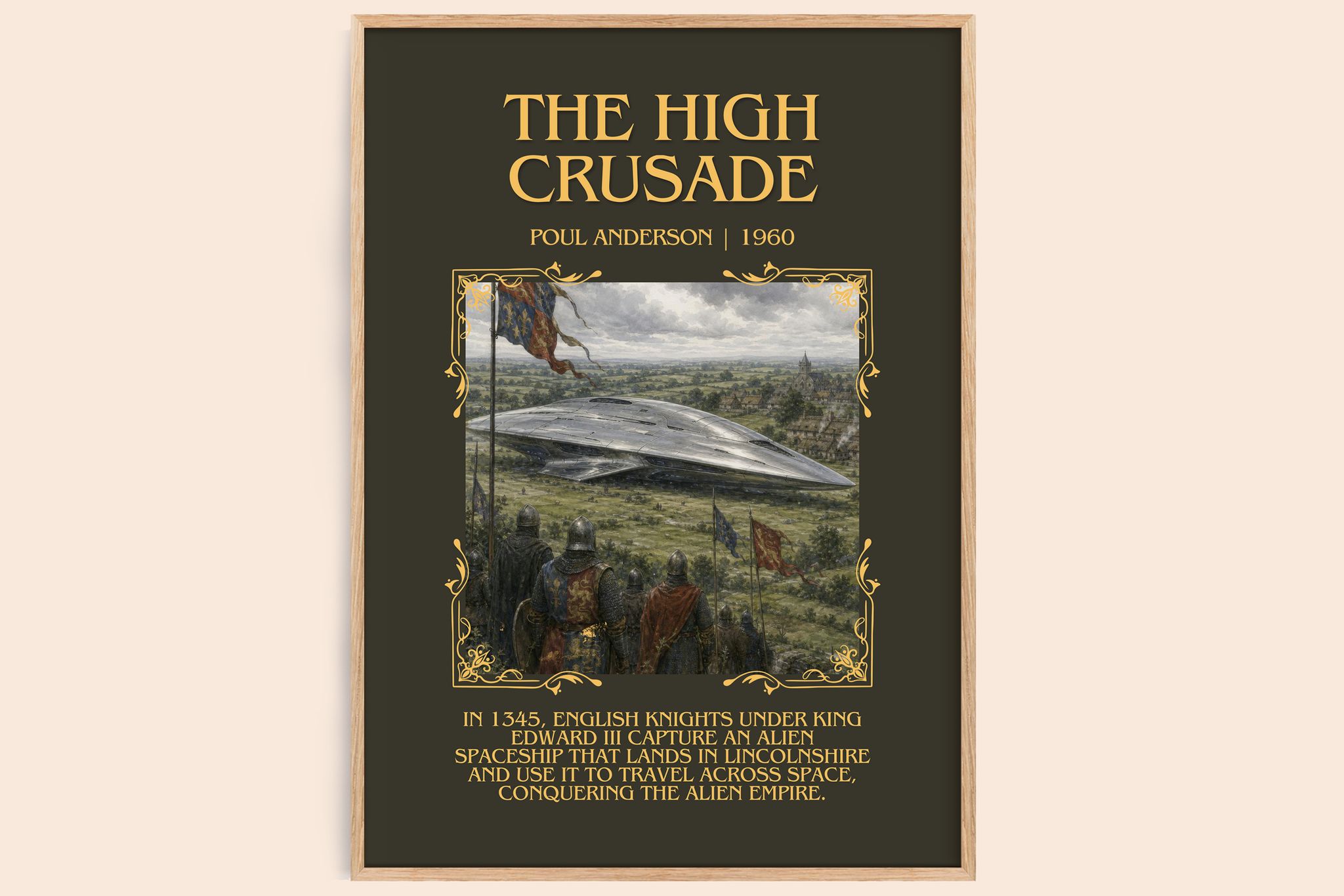 The High Crusade Minimalist Book Poster by Poul Anderson