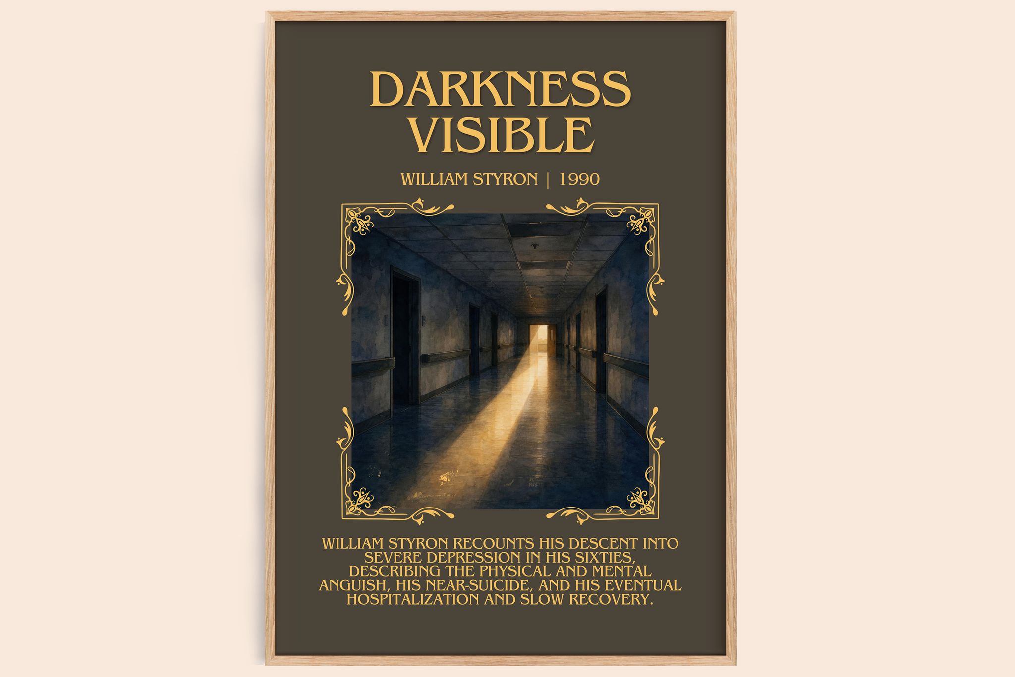 Darkness Visible Minimalist Book Poster by William Styron