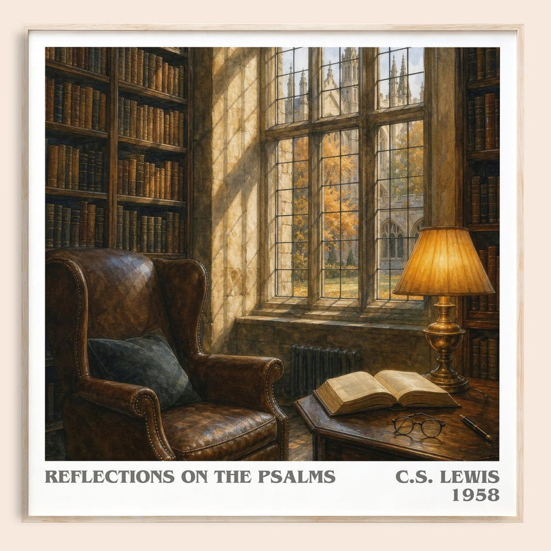 Reflections On The Psalms literary book poster by C.S. Lewis – framed literary art print