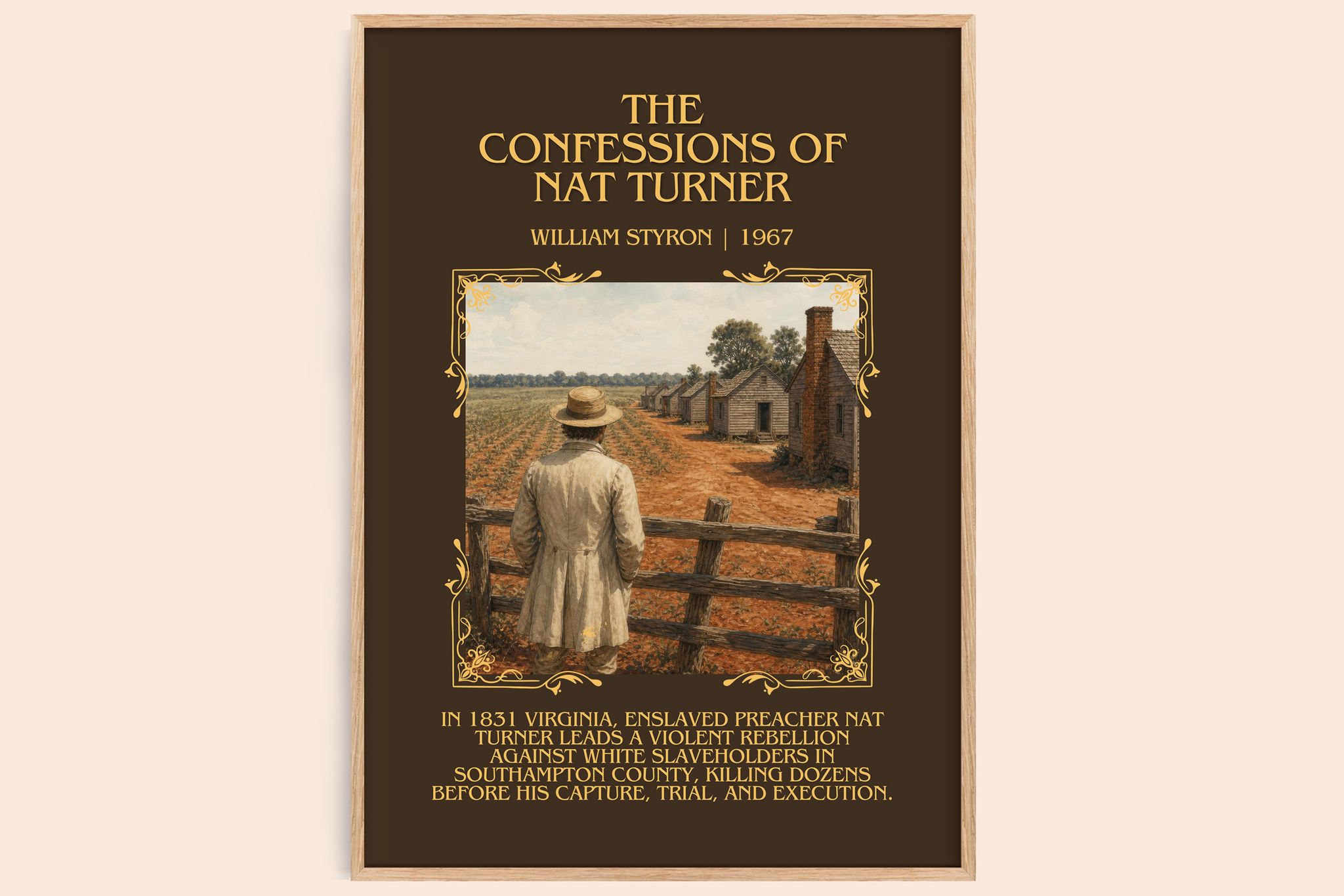The Confessions of Nat Turner Minimalist Book Poster by William Styron