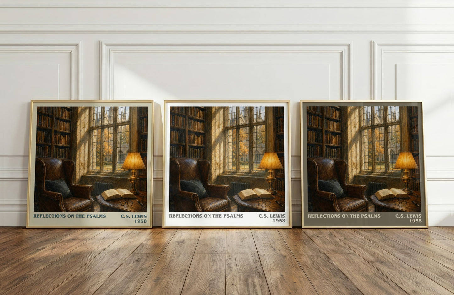 Reflections On The Psalms literary art print colour and style options – C.S. Lewis book art