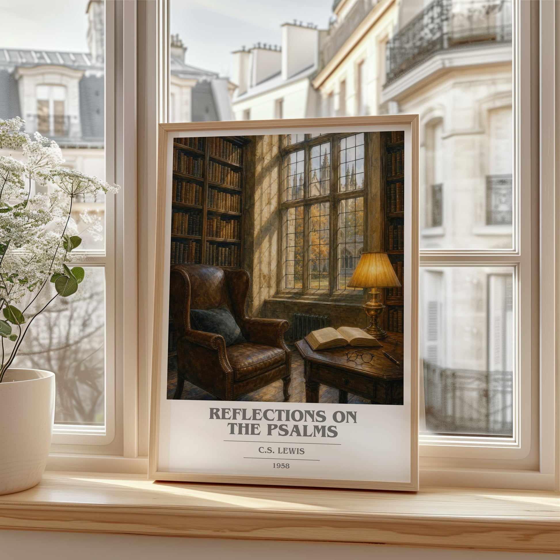 Reflections On The Psalms book cover poster colour and style options – C.S. Lewis book art