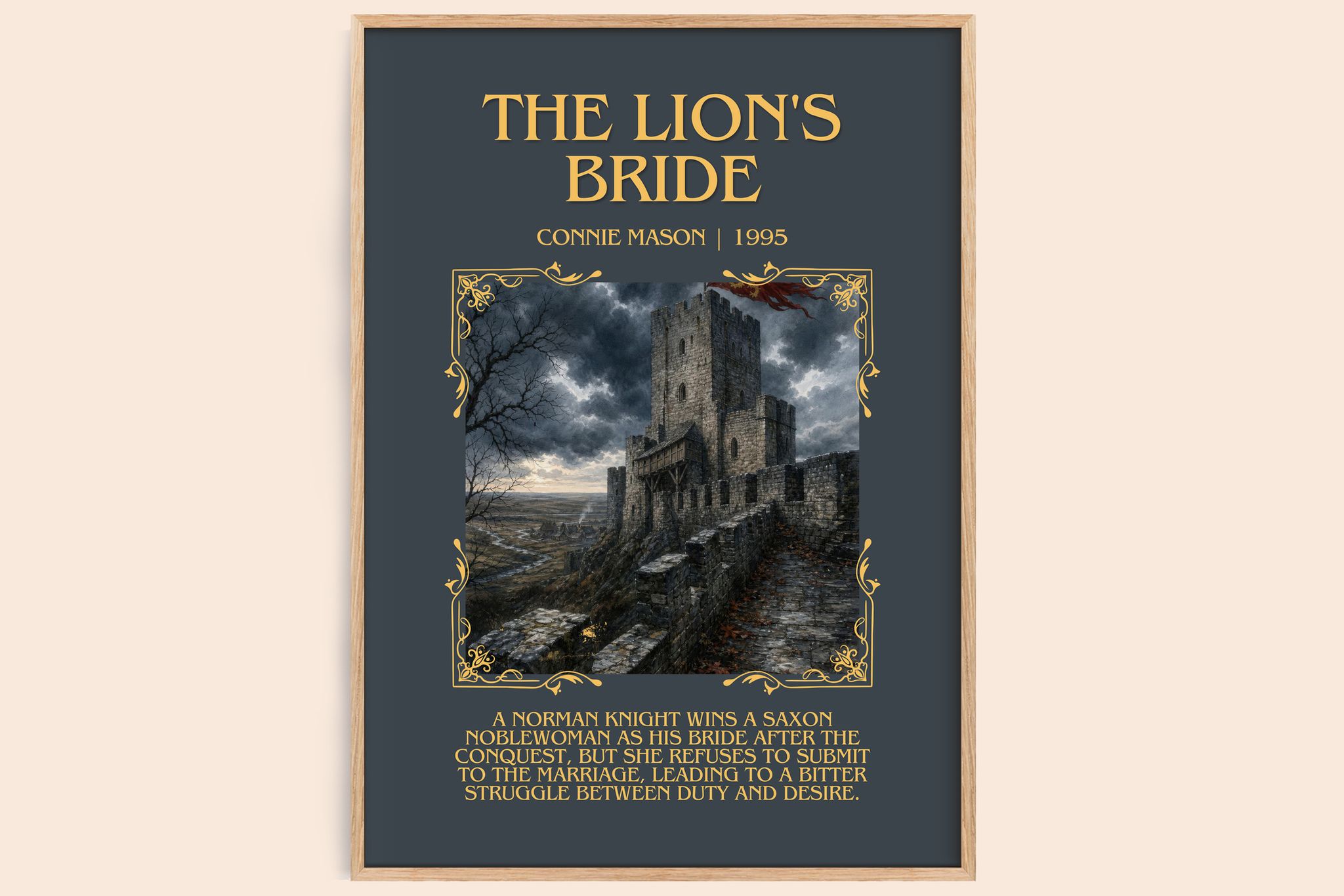 The Lion's Bride Minimalist Book Poster by Connie Mason