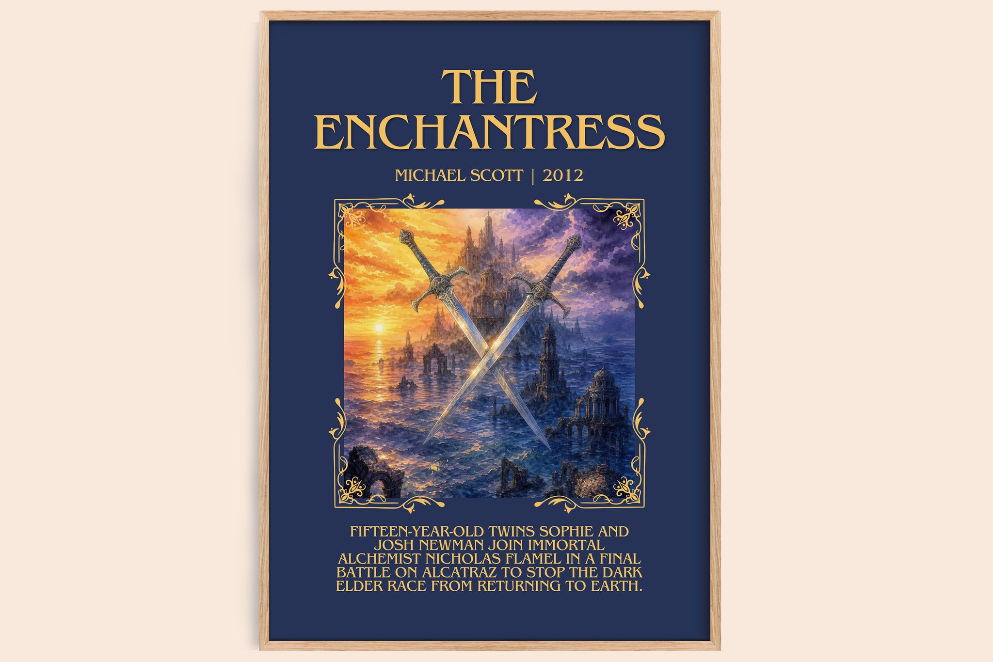 The Enchantress Minimalist Book Poster by Michael Scott