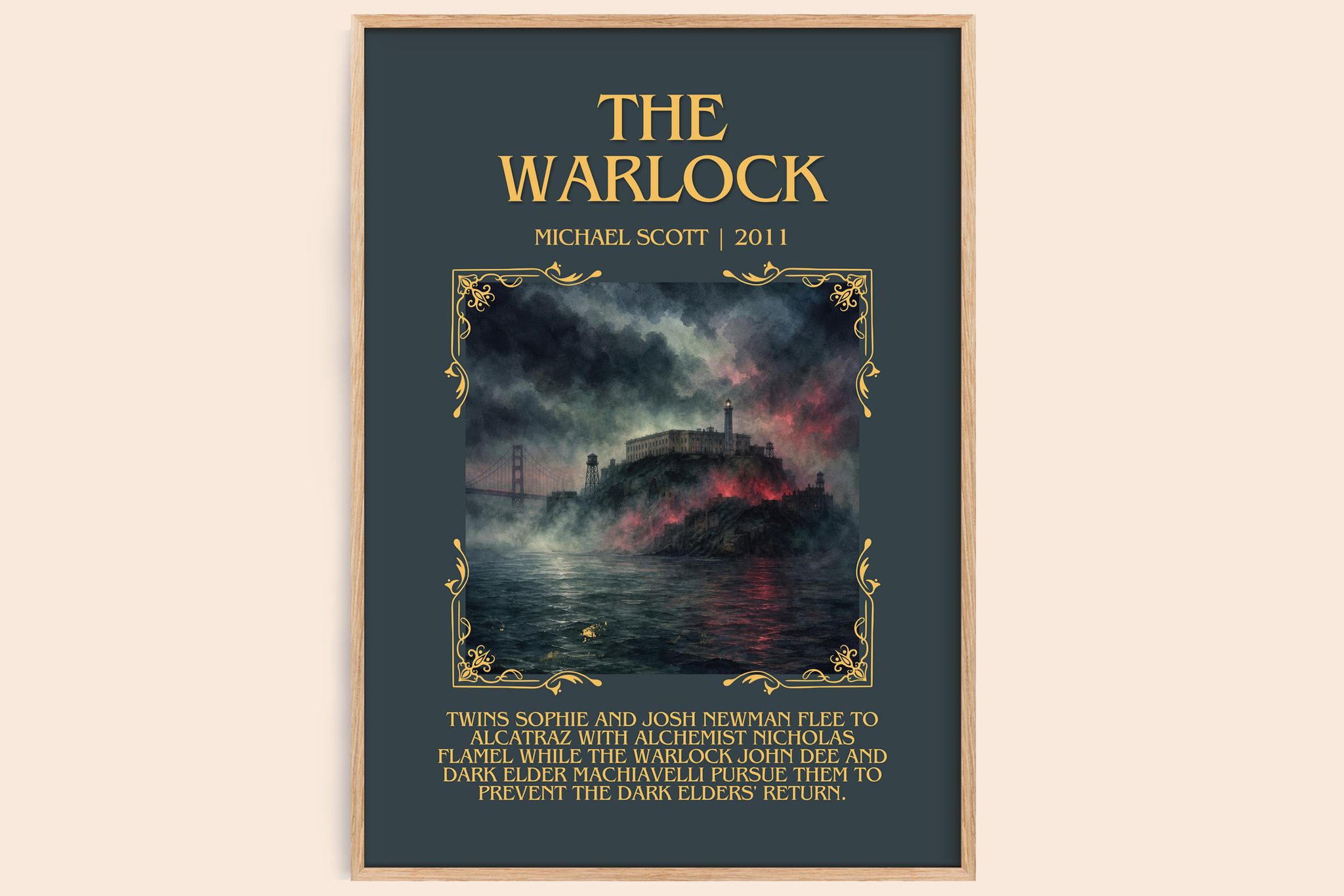 The Warlock Minimalist Book Poster by Michael Scott