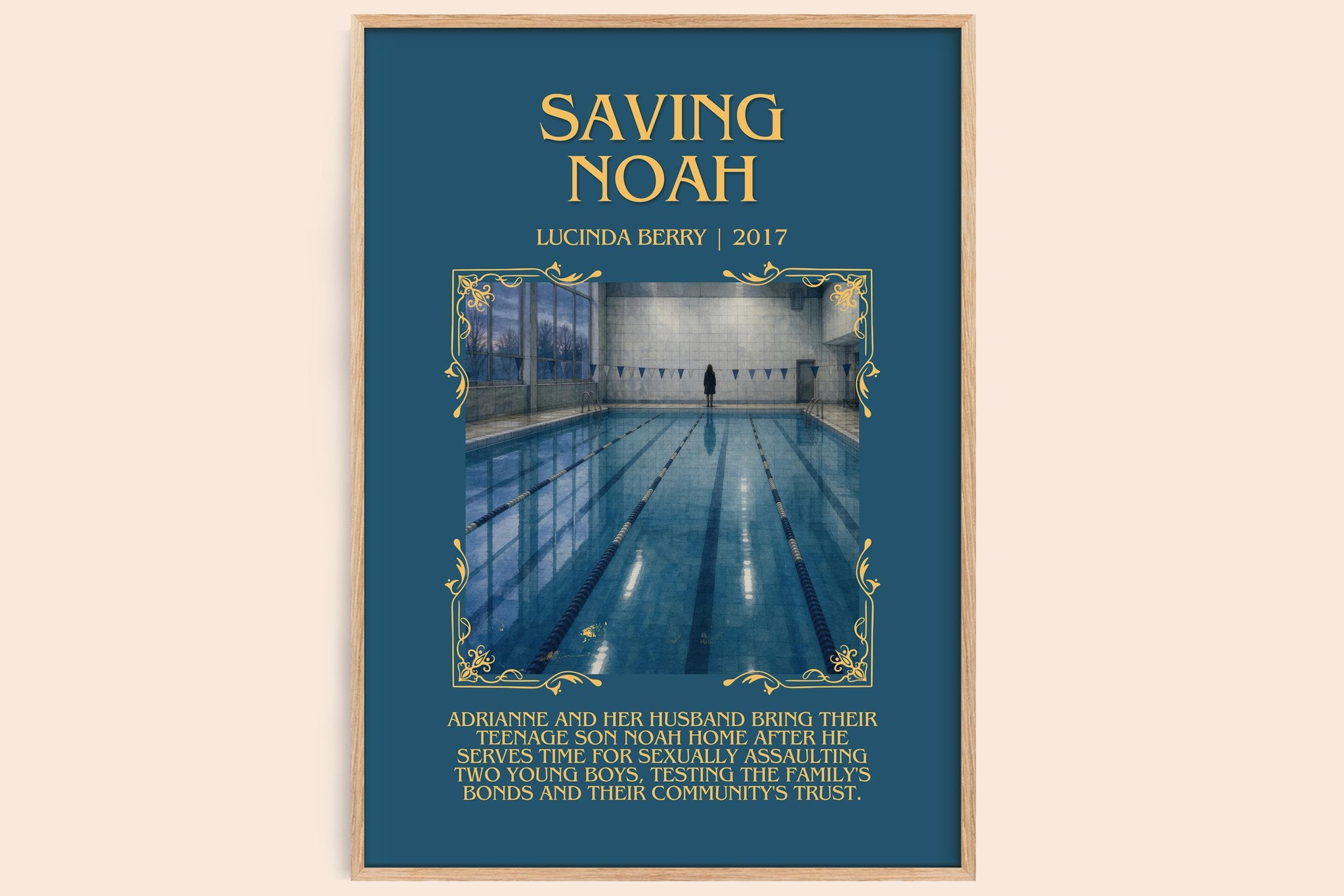Saving Noah Minimalist Book Poster by Lucinda Berry