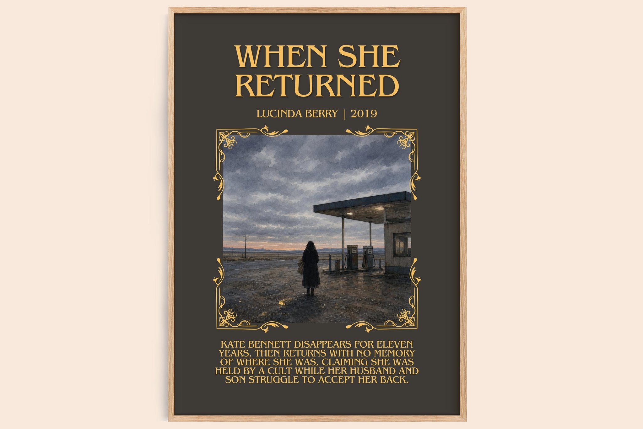When She Returned Minimalist Book Poster by Lucinda Berry