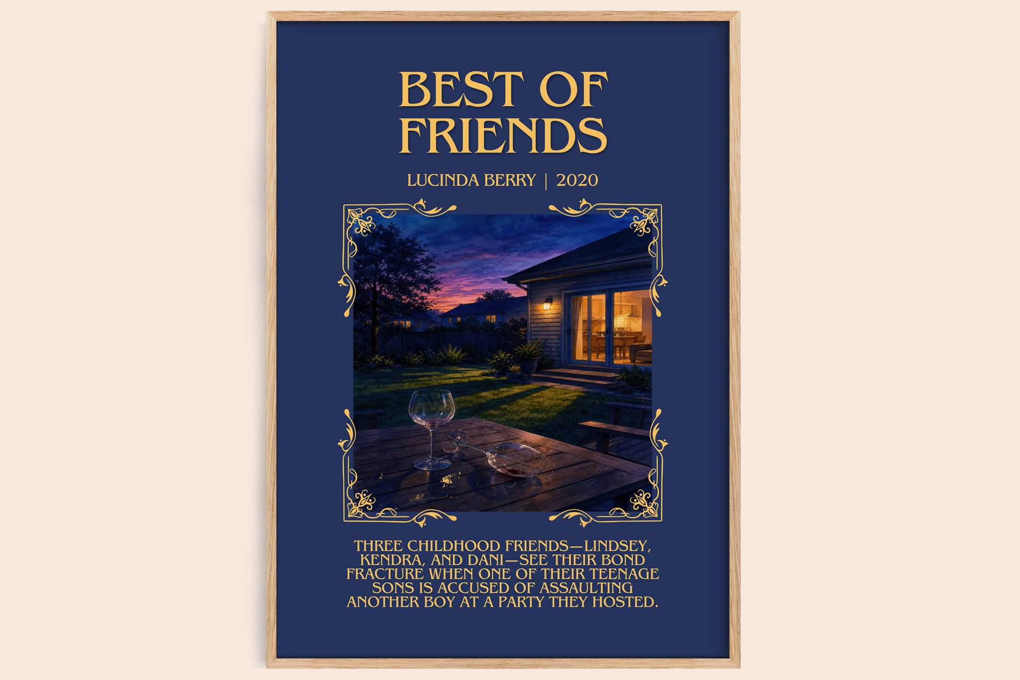 Best of Friends Minimalist Book Poster by Lucinda Berry