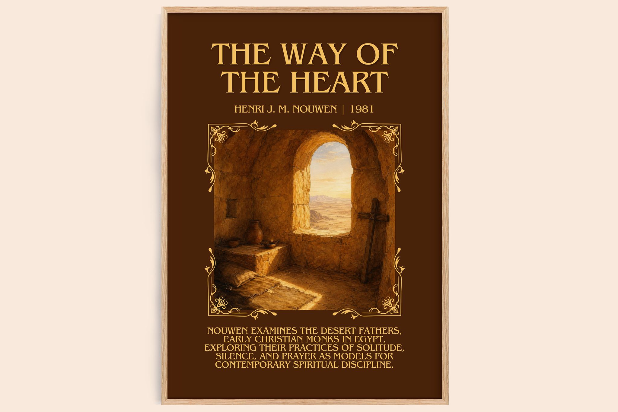 The Way of the Heart Minimalist Book Poster by Henri J. M. Nouwen