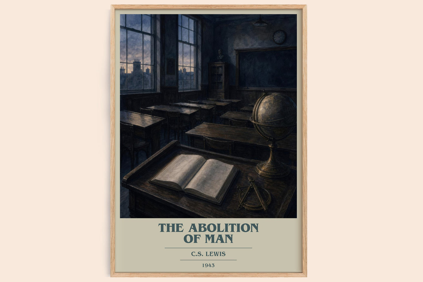 The Abolition Of Man book cover book poster by C.S. Lewis – framed literary art print