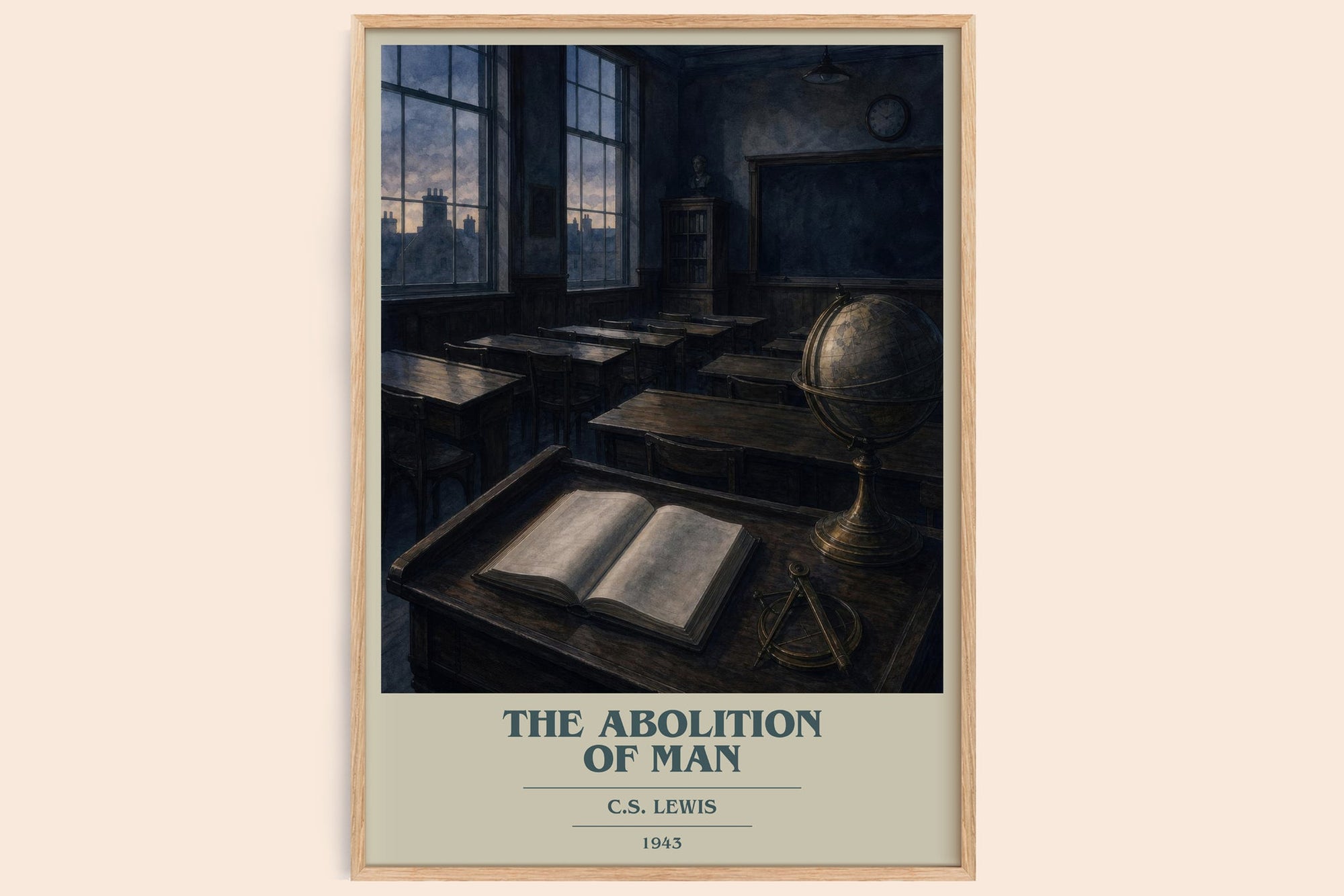 The Abolition Of Man book cover book poster by C.S. Lewis – framed literary art print