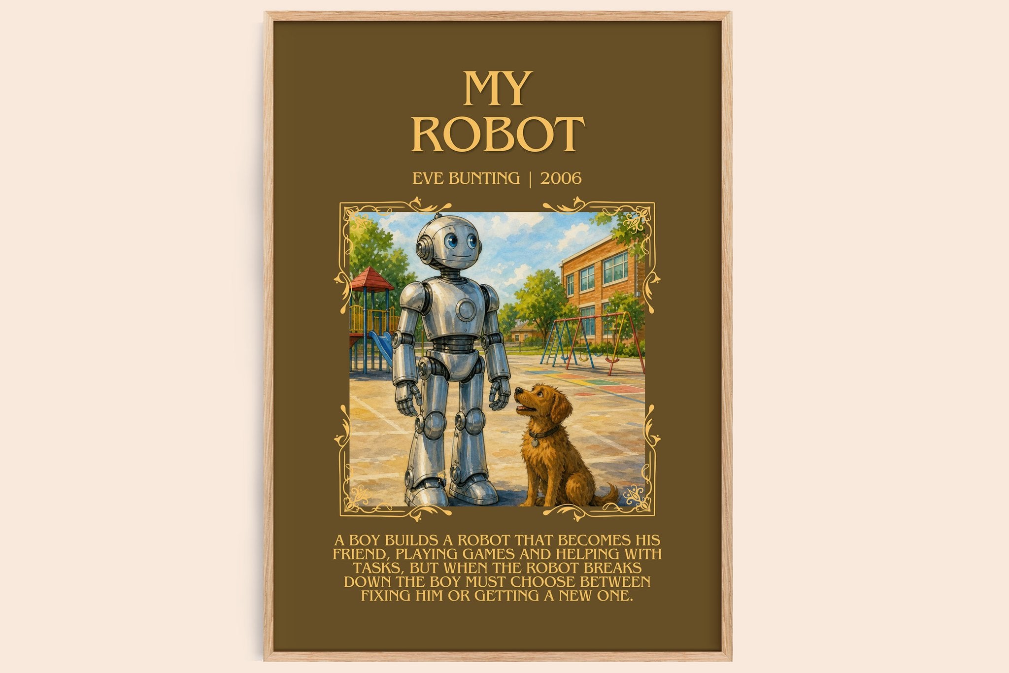 My Robot Minimalist Book Poster by Eve Bunting