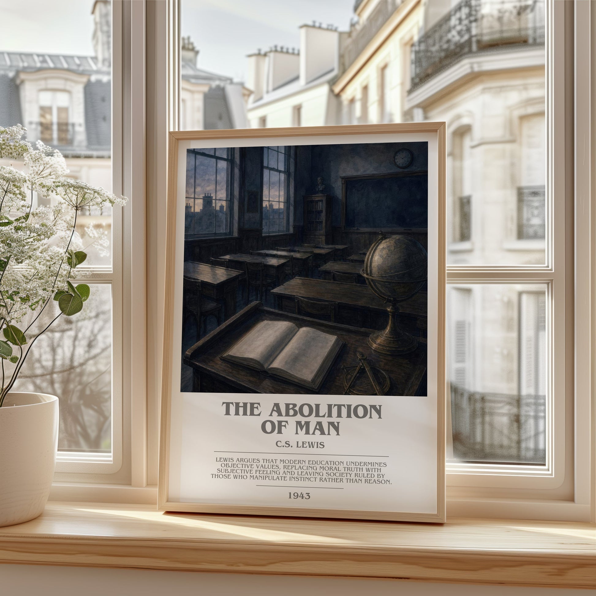 The Abolition Of Man bookish poster colour and style options – C.S. Lewis book art