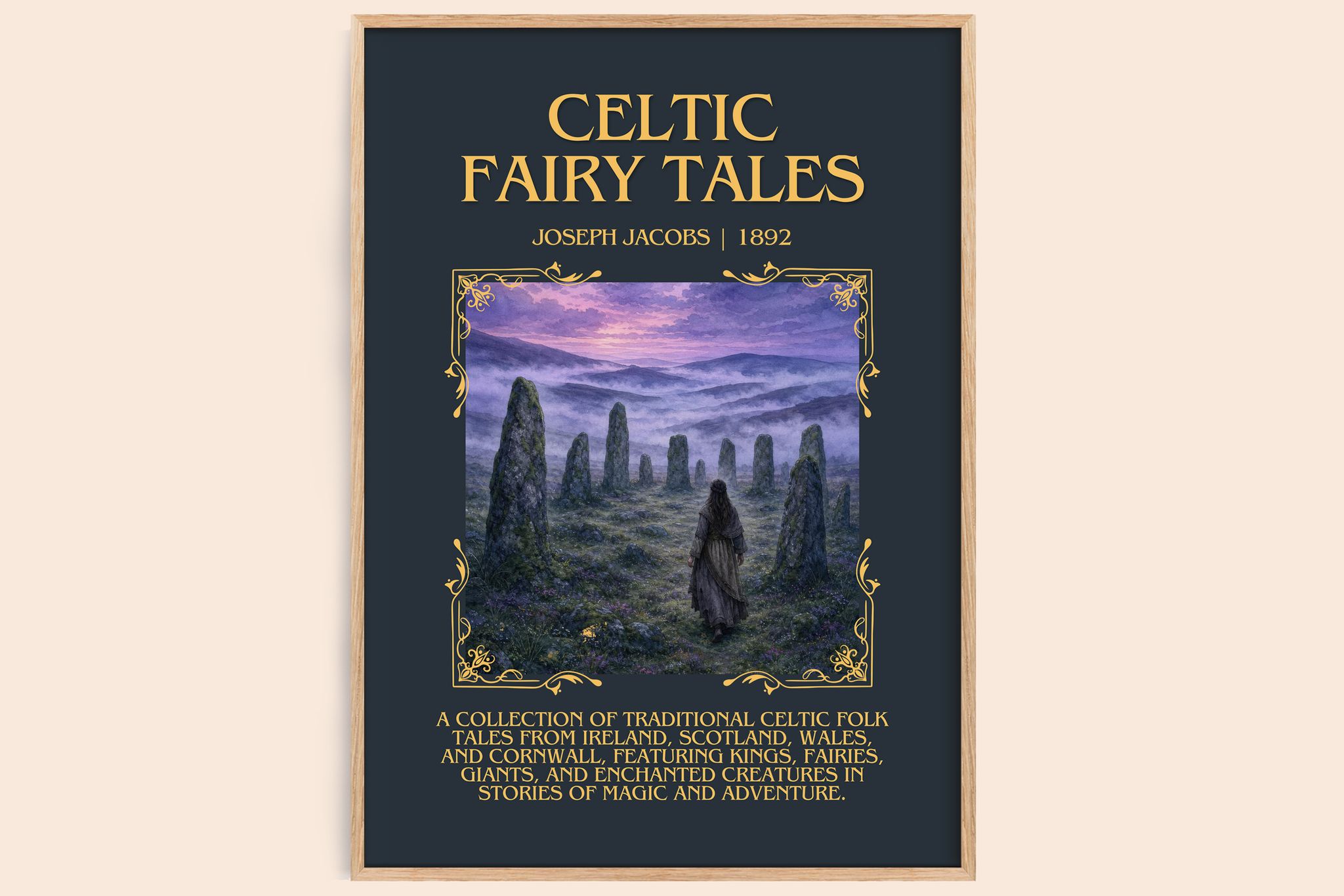 Celtic Fairy Tales Minimalist Book Poster by Joseph Jacobs