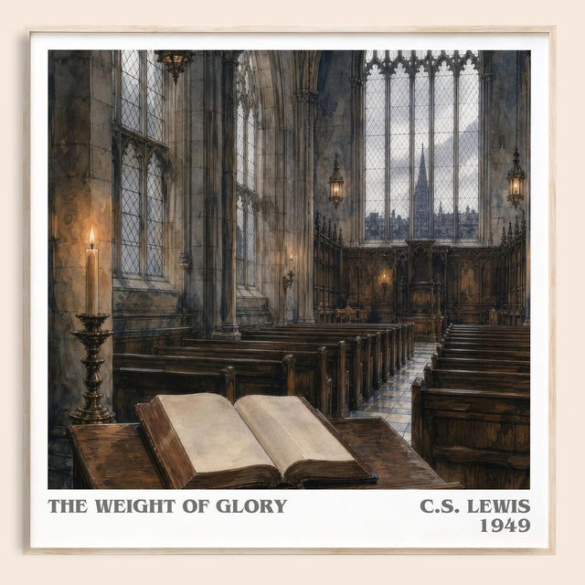 The Weight Of Glory Literary Art Print by C.S. Lewis