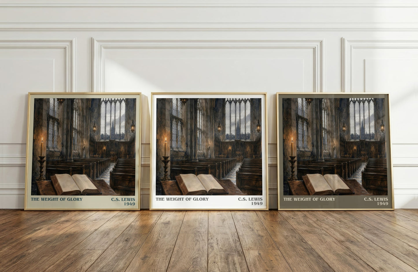 The Weight Of Glory literary art print colour and style options – C.S. Lewis book art