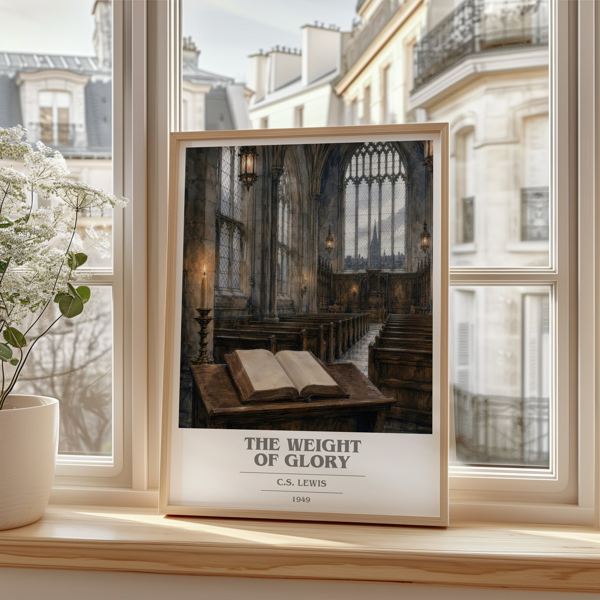 The Weight Of Glory book cover poster colour and style options – C.S. Lewis book art