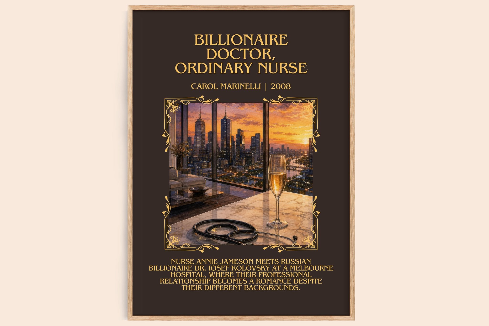 Billionaire Doctor, Ordinary Nurse Minimalist Book Poster by Carol Marinelli