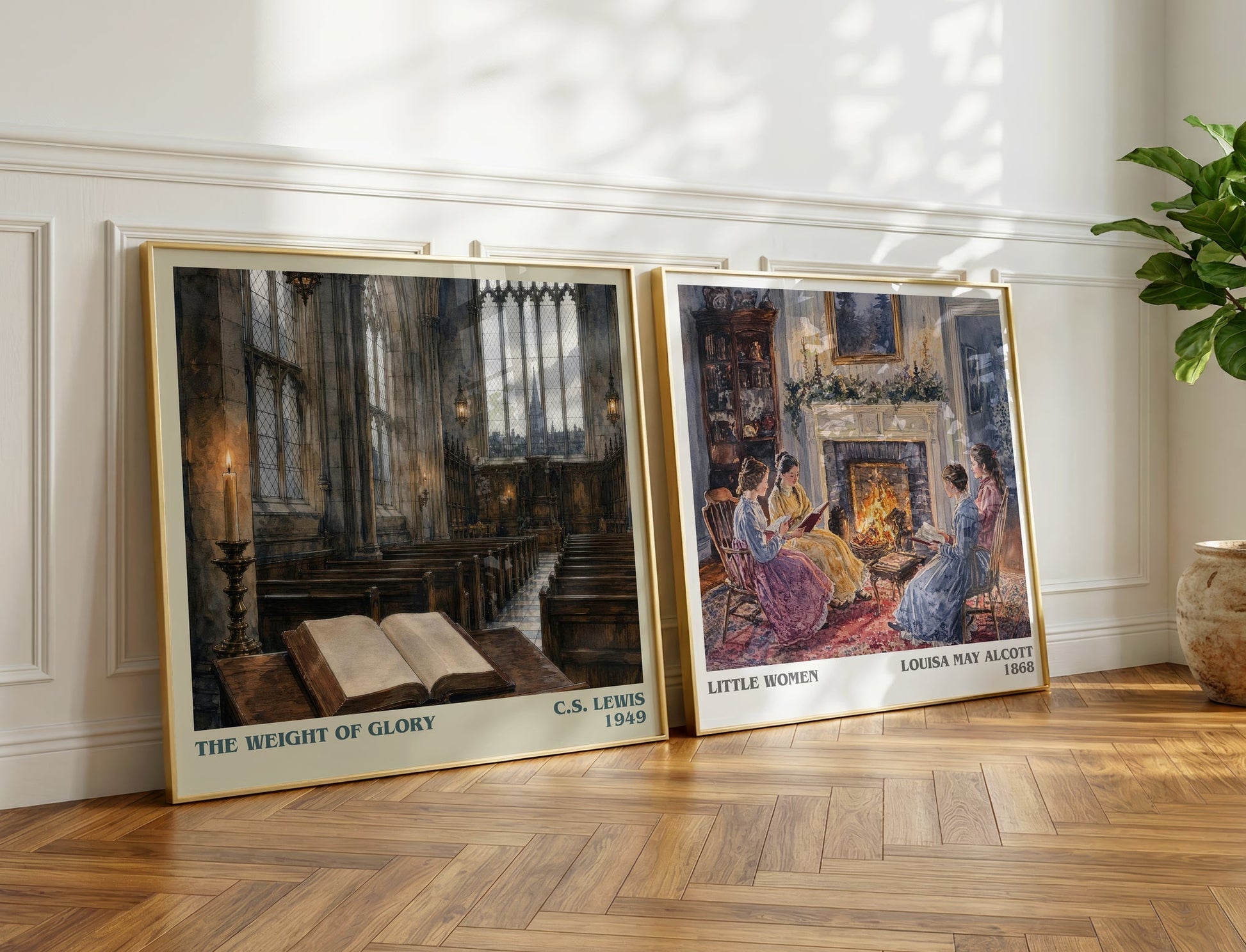 The Weight Of Glory literary print on bookshelf – C.S. Lewis fan gift