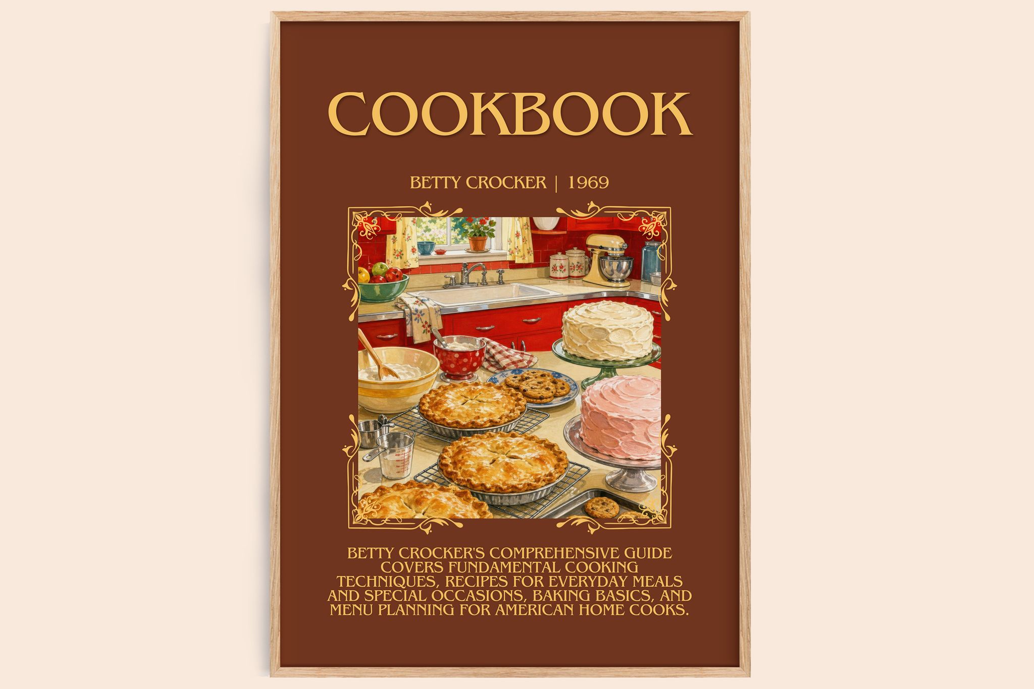 Cookbook Minimalist Book Poster by Betty Crocker