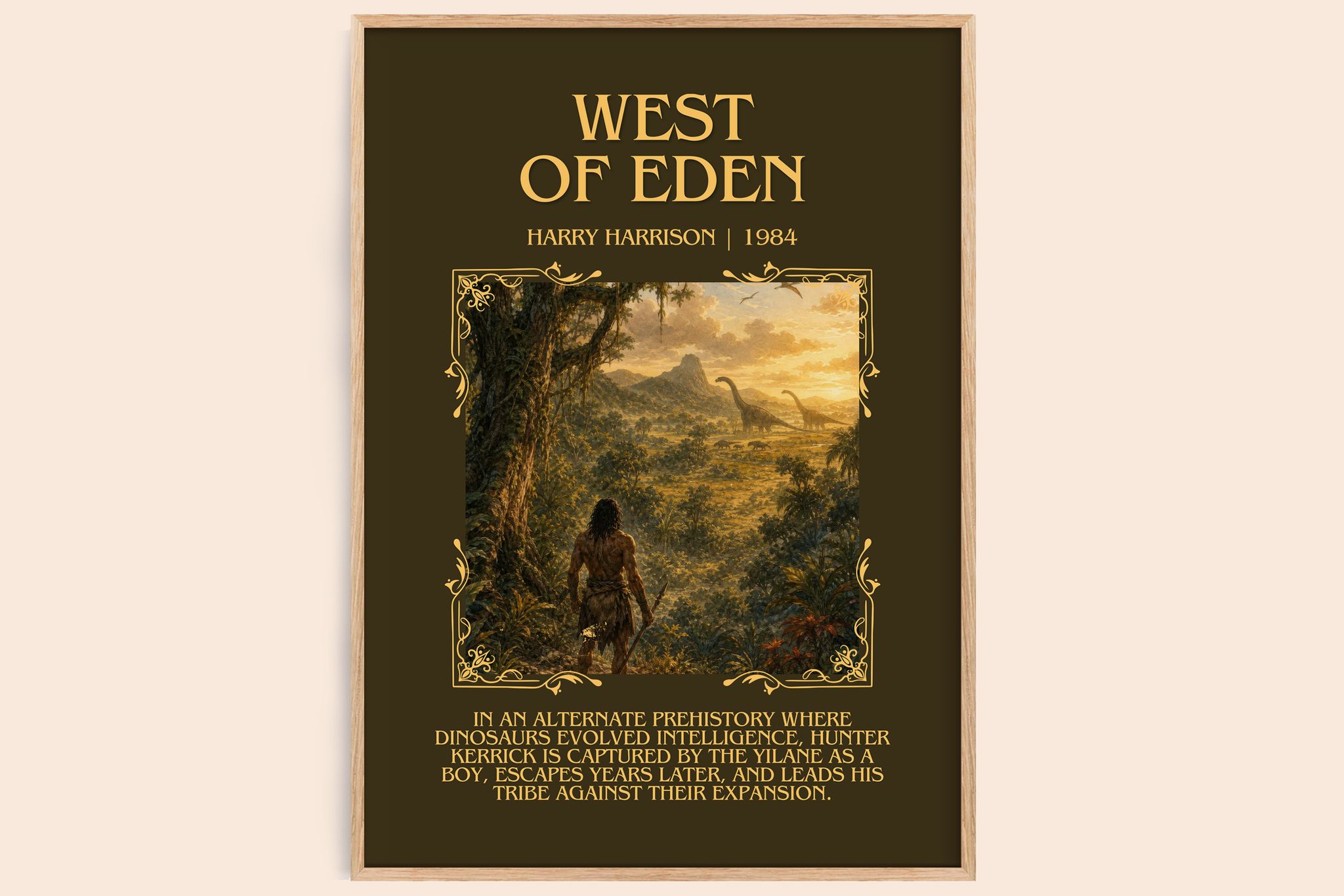 West of Eden Minimalist Book Poster by Harry Harrison