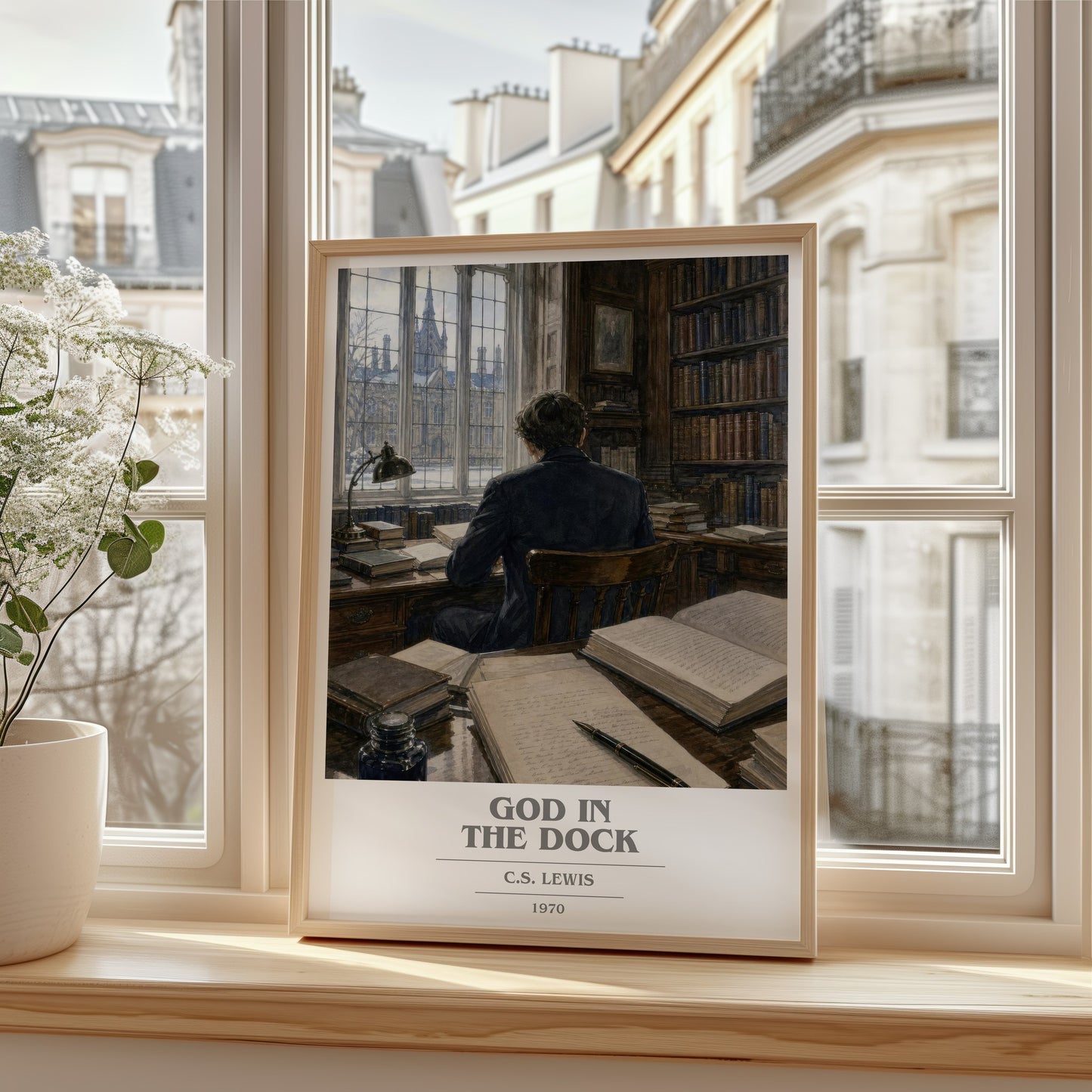 God In The Dock book cover poster colour and style options – C.S. Lewis book art