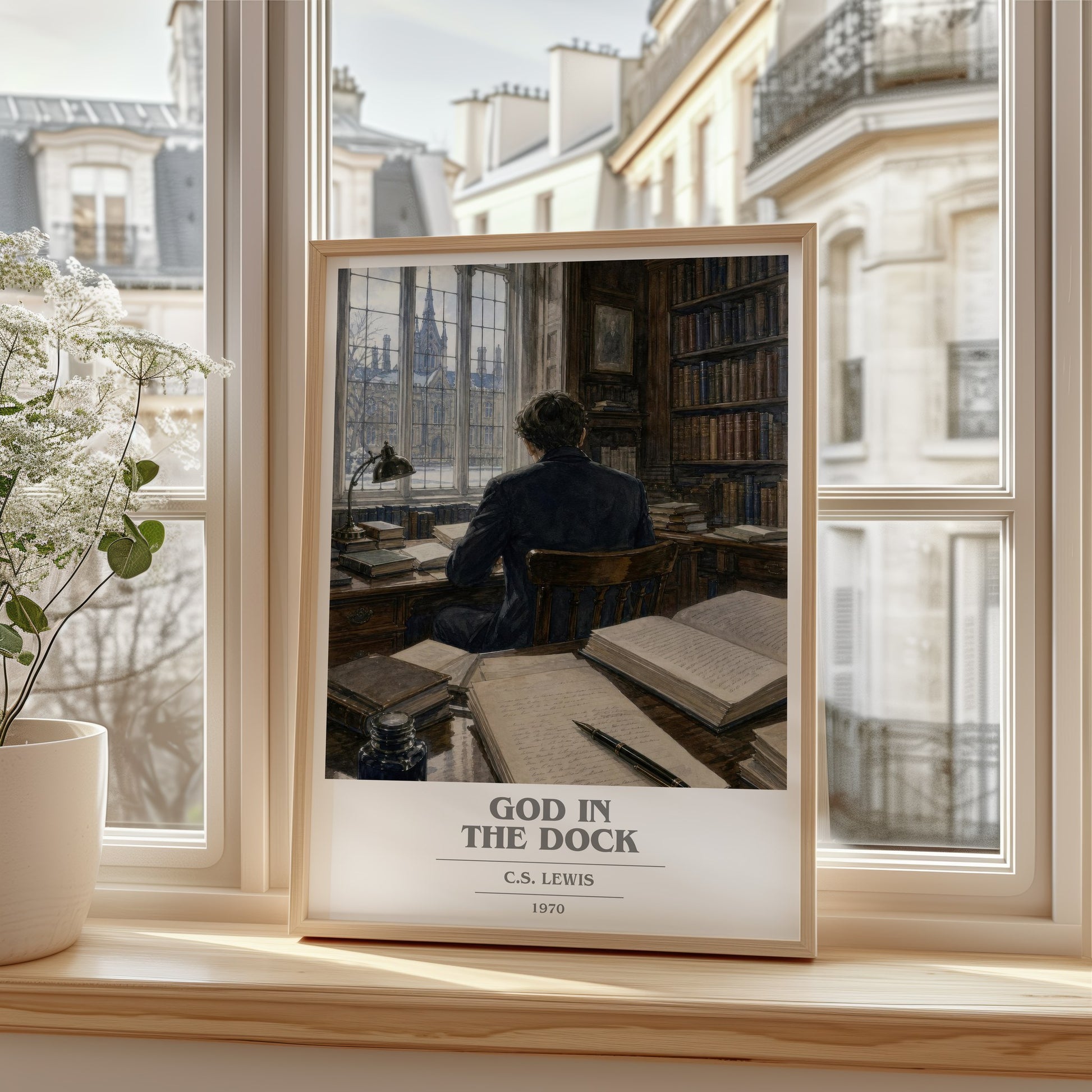 God In The Dock book cover poster colour and style options – C.S. Lewis book art