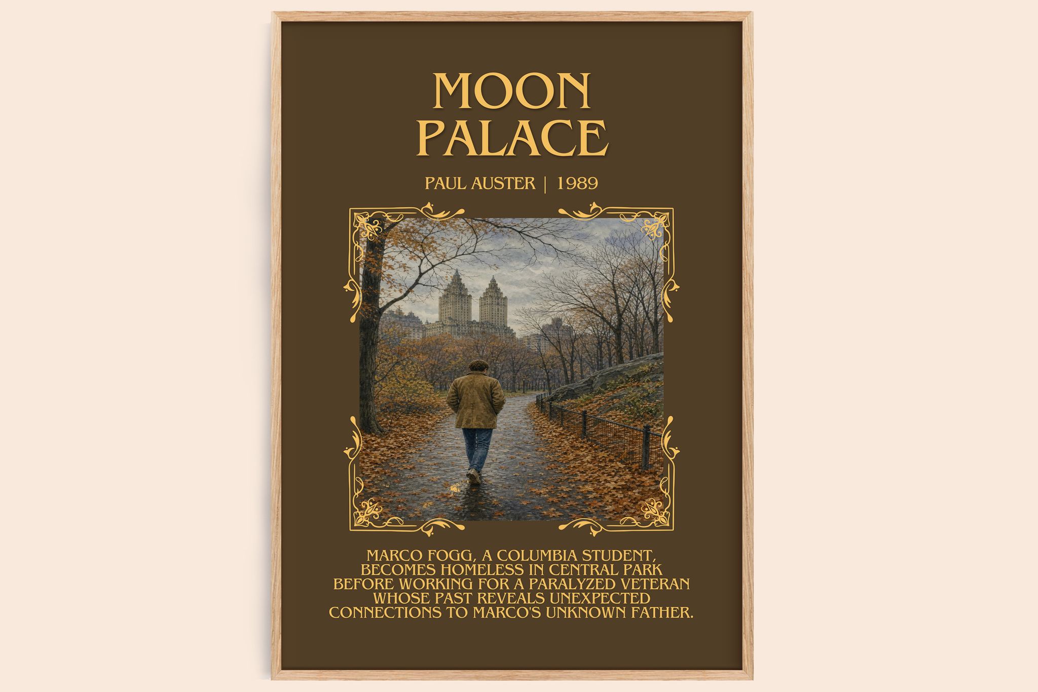 Moon Palace Minimalist Book Poster by Paul Auster
