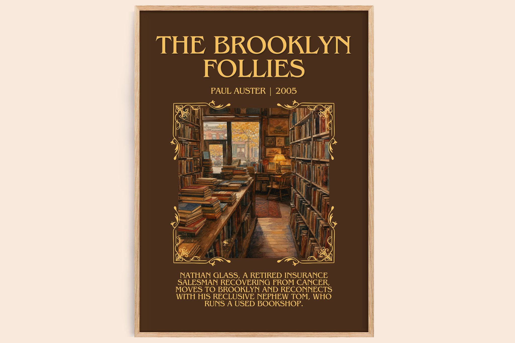 The Brooklyn Follies Minimalist Book Poster by Paul Auster