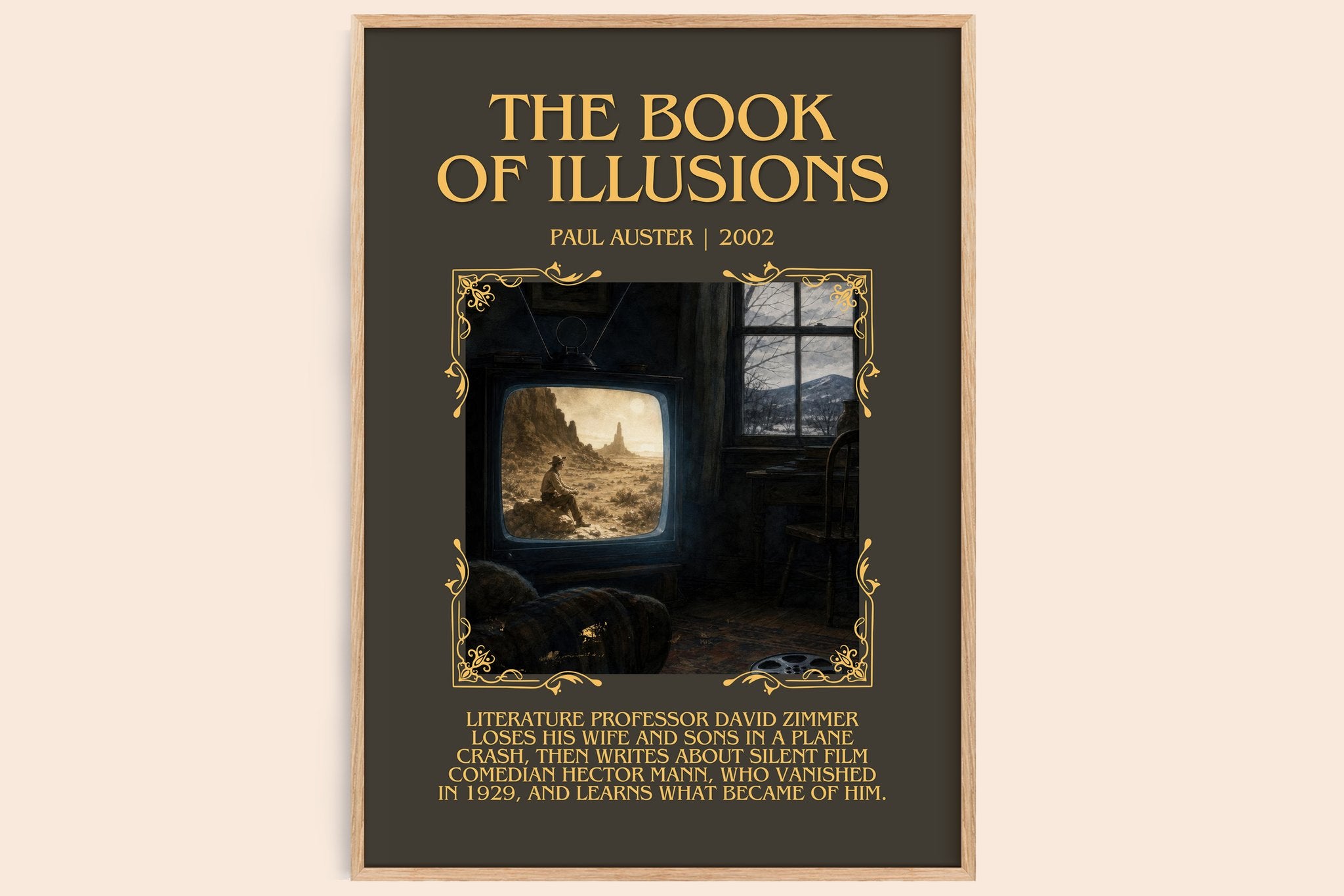 The Book of Illusions Minimalist Book Poster by Paul Auster