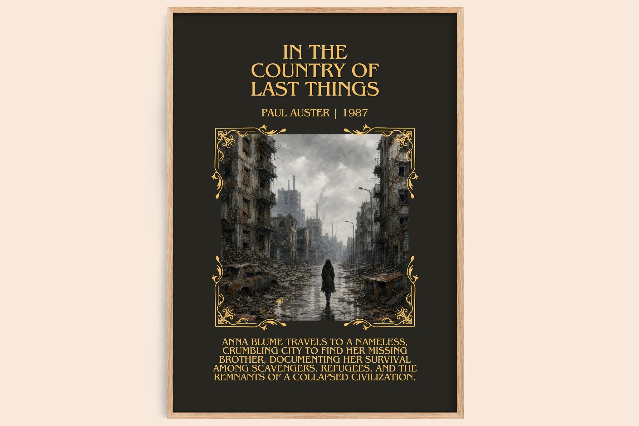 In the Country of Last Things Minimalist Book Poster by Paul Auster