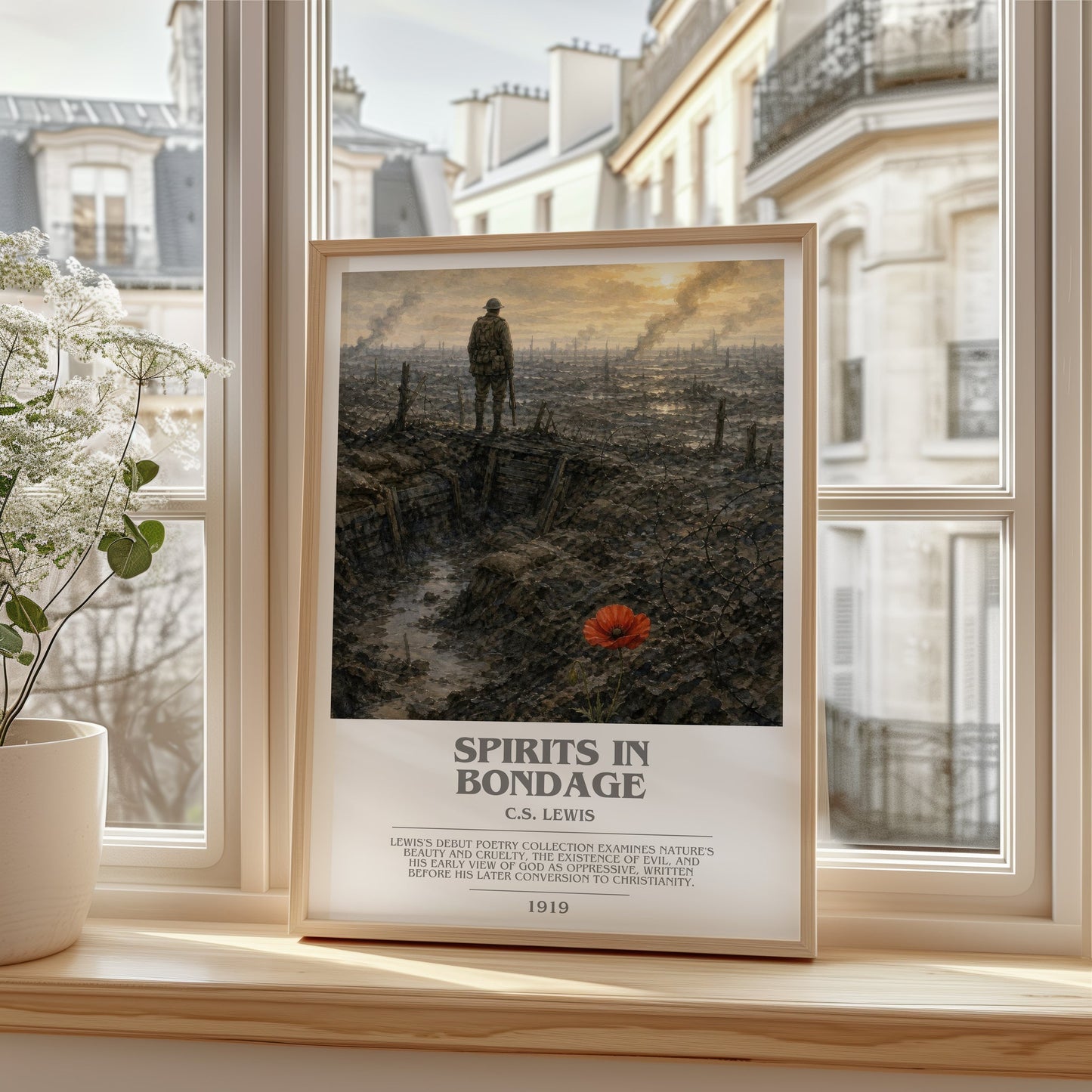 Spirits In Bondage bookish poster colour and style options – C.S. Lewis book art