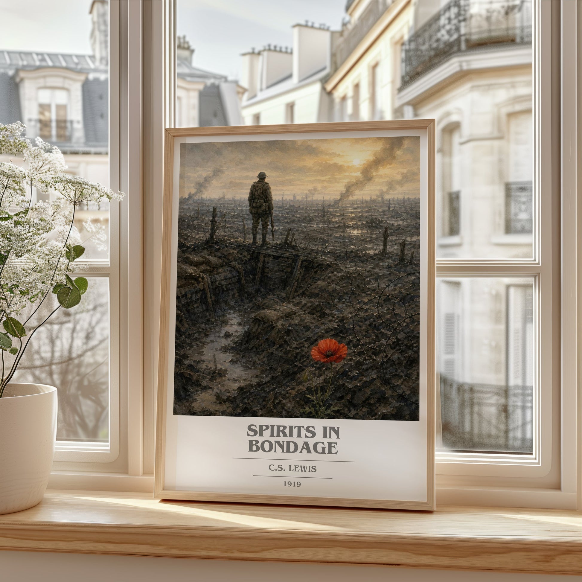 Spirits In Bondage book cover poster colour and style options – C.S. Lewis book art