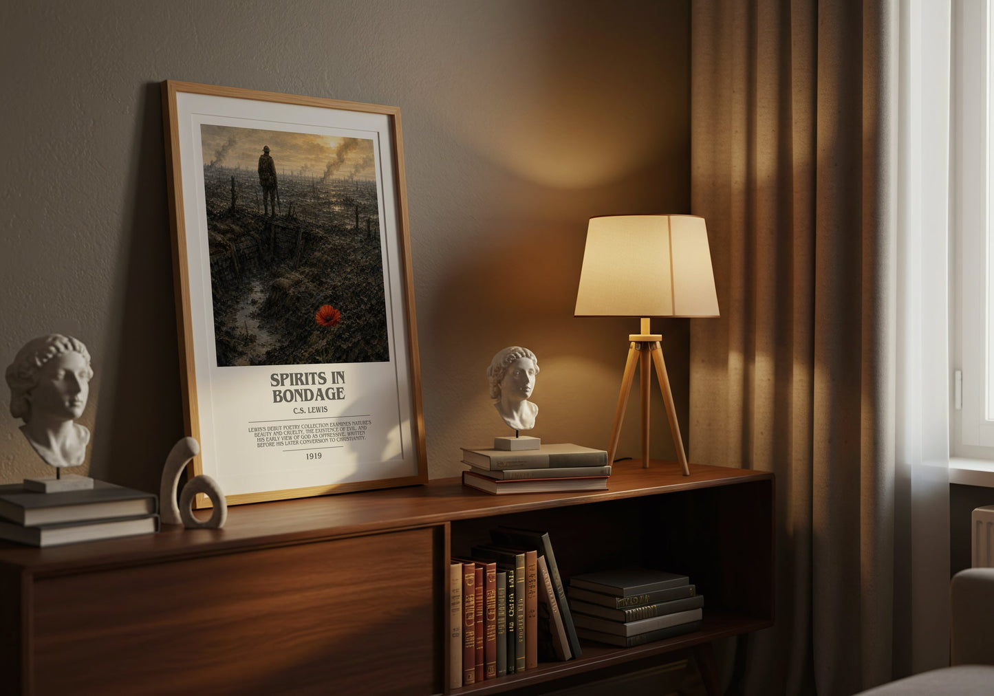 Spirits In Bondage bookish book poster framed on wall – poetry wall art