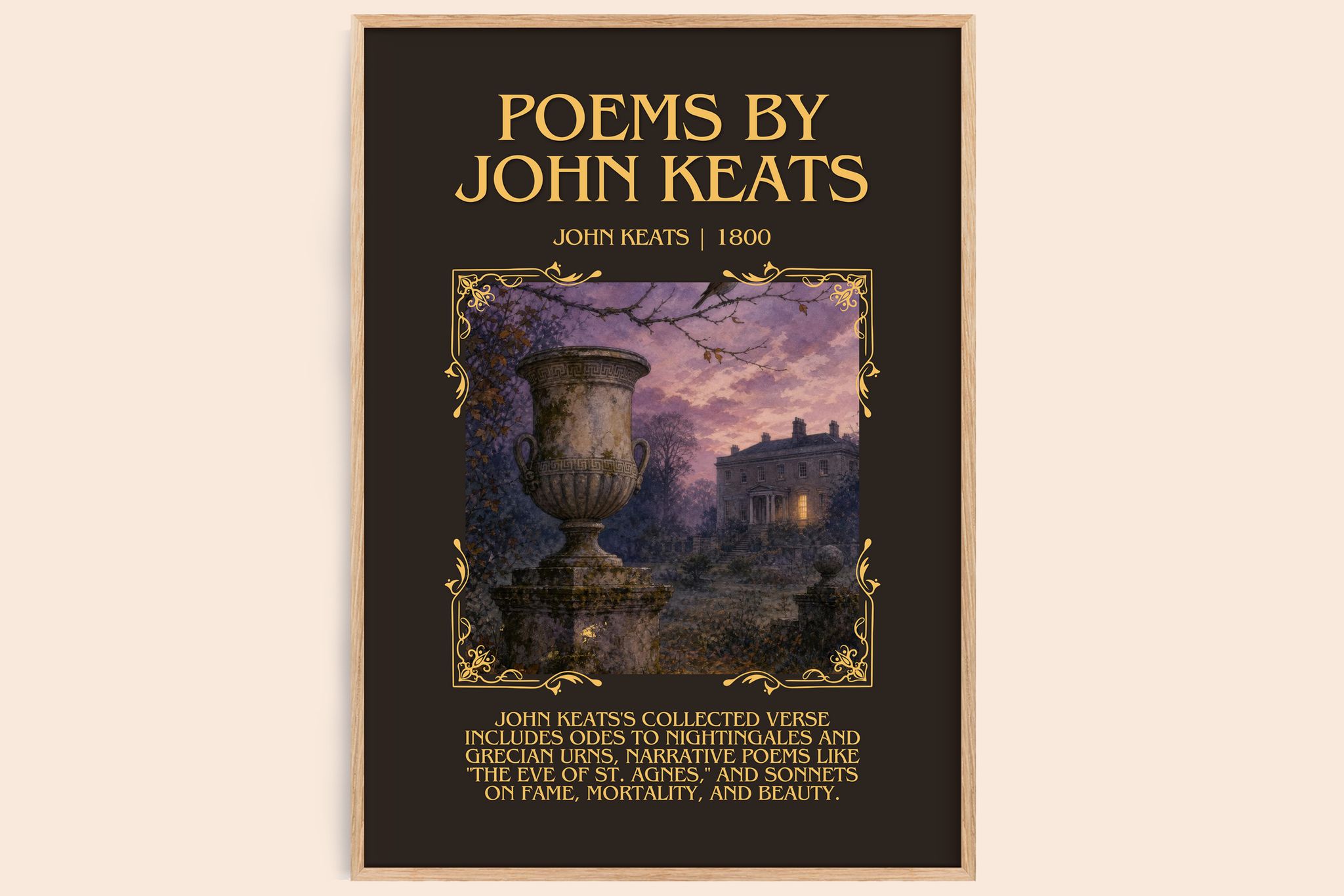 Poems by John Keats Minimalist Book Poster by John Keats