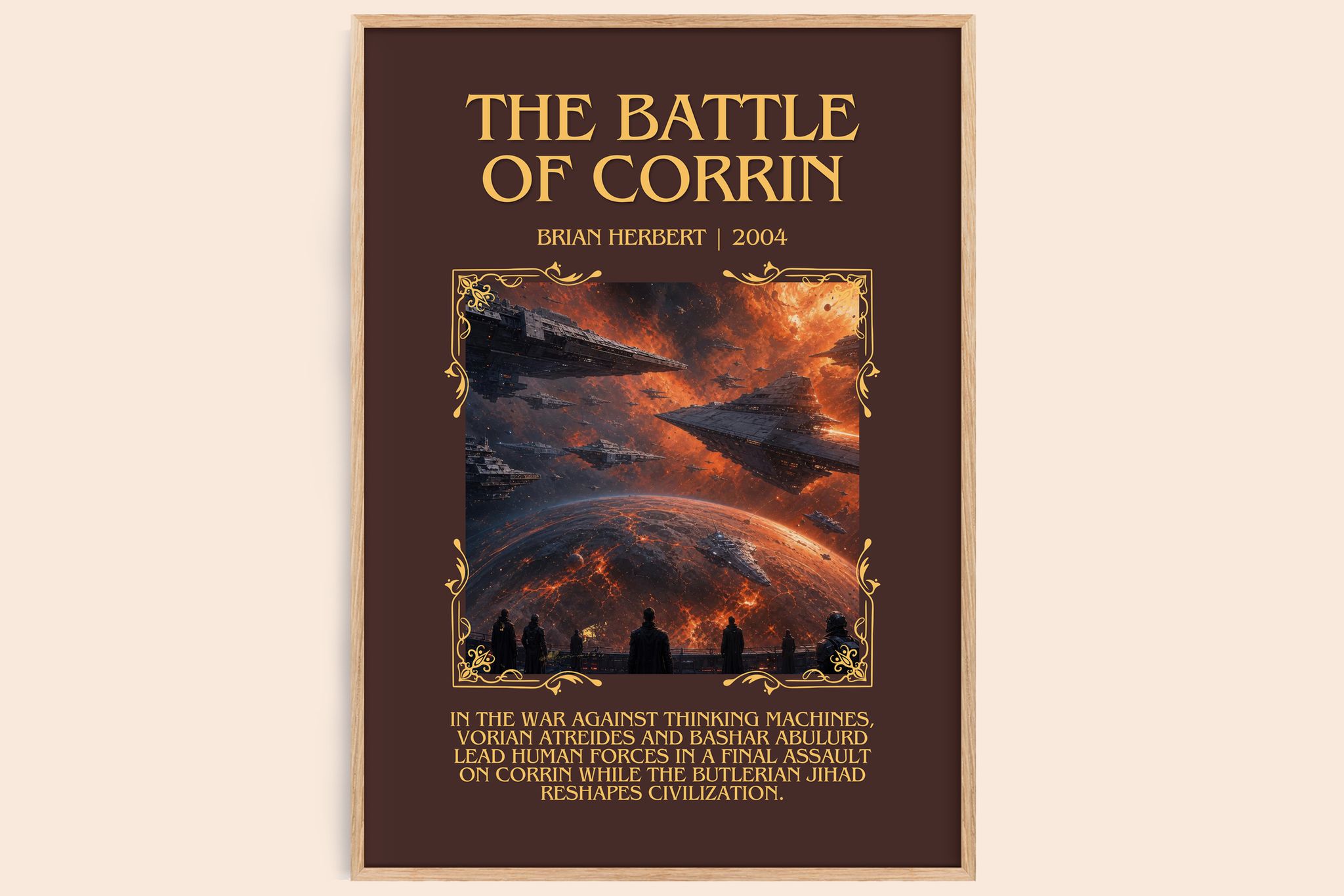 The Battle of Corrin Minimalist Book Poster by Brian Herbert