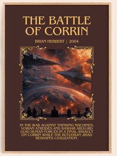 The Battle of Corrin Minimalist Book Poster by Brian Herbert – book poster