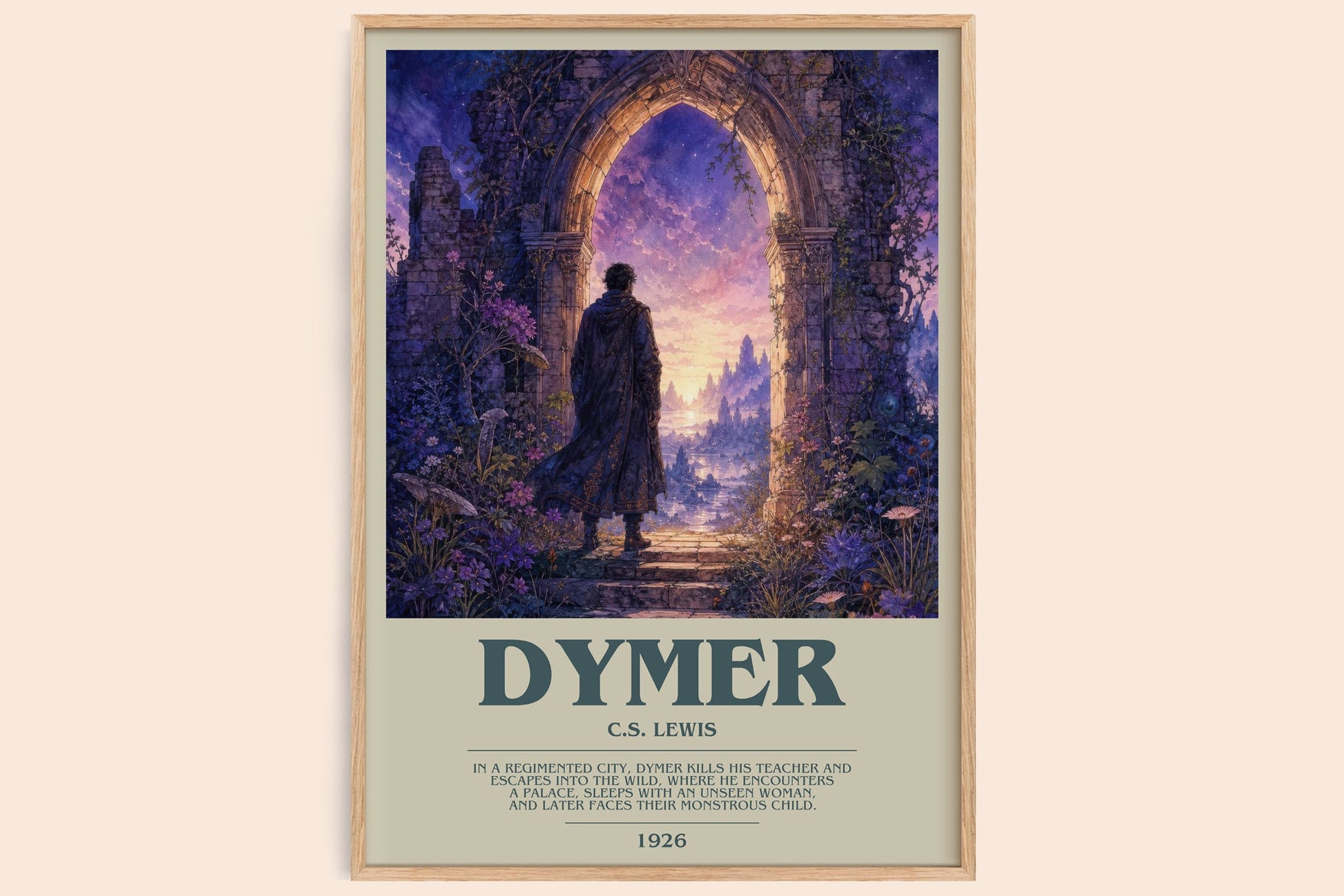Dymer bookish book poster by C.S. Lewis – framed literary art print