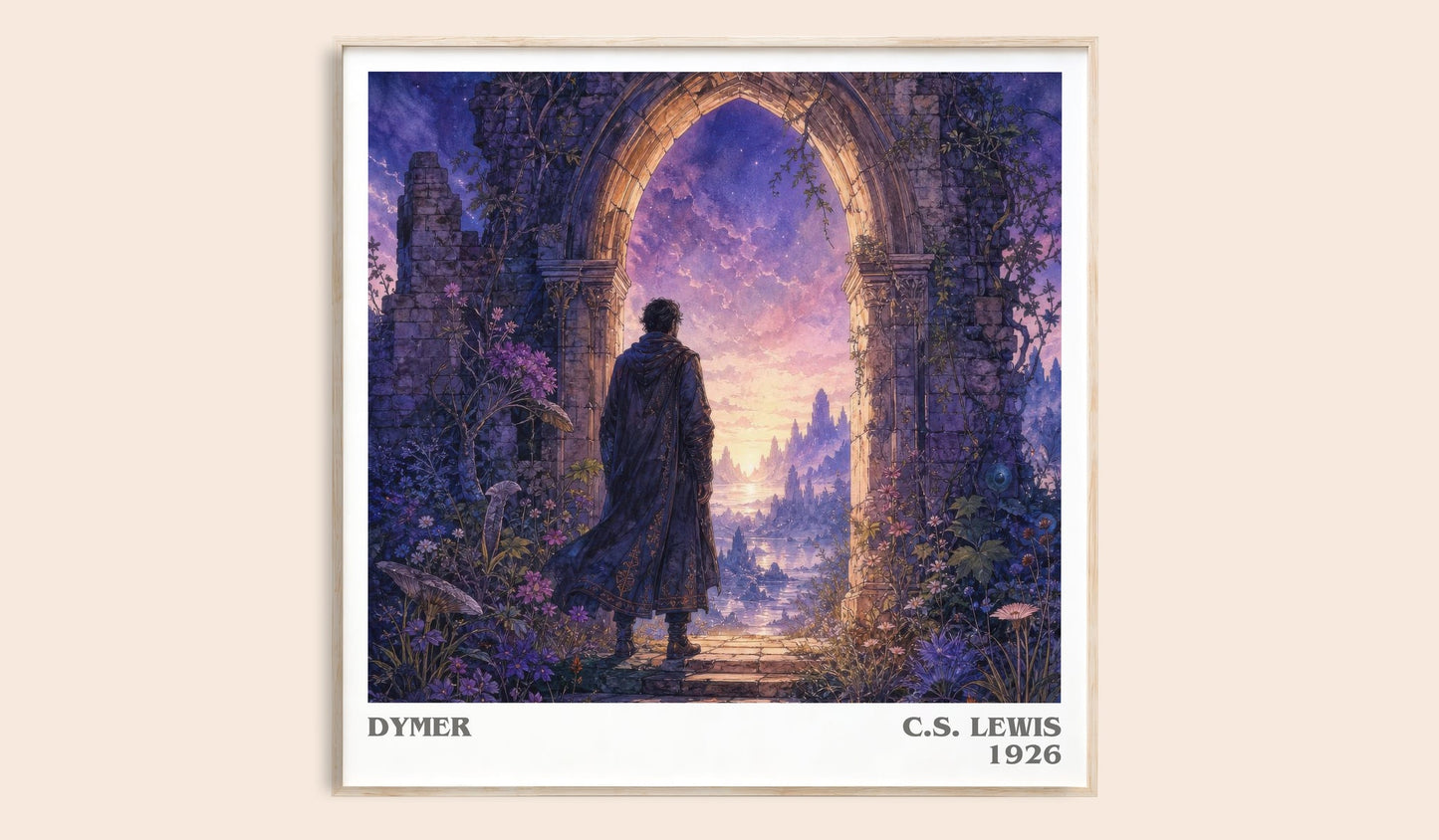 Dymer literary book poster by C.S. Lewis – framed literary art print