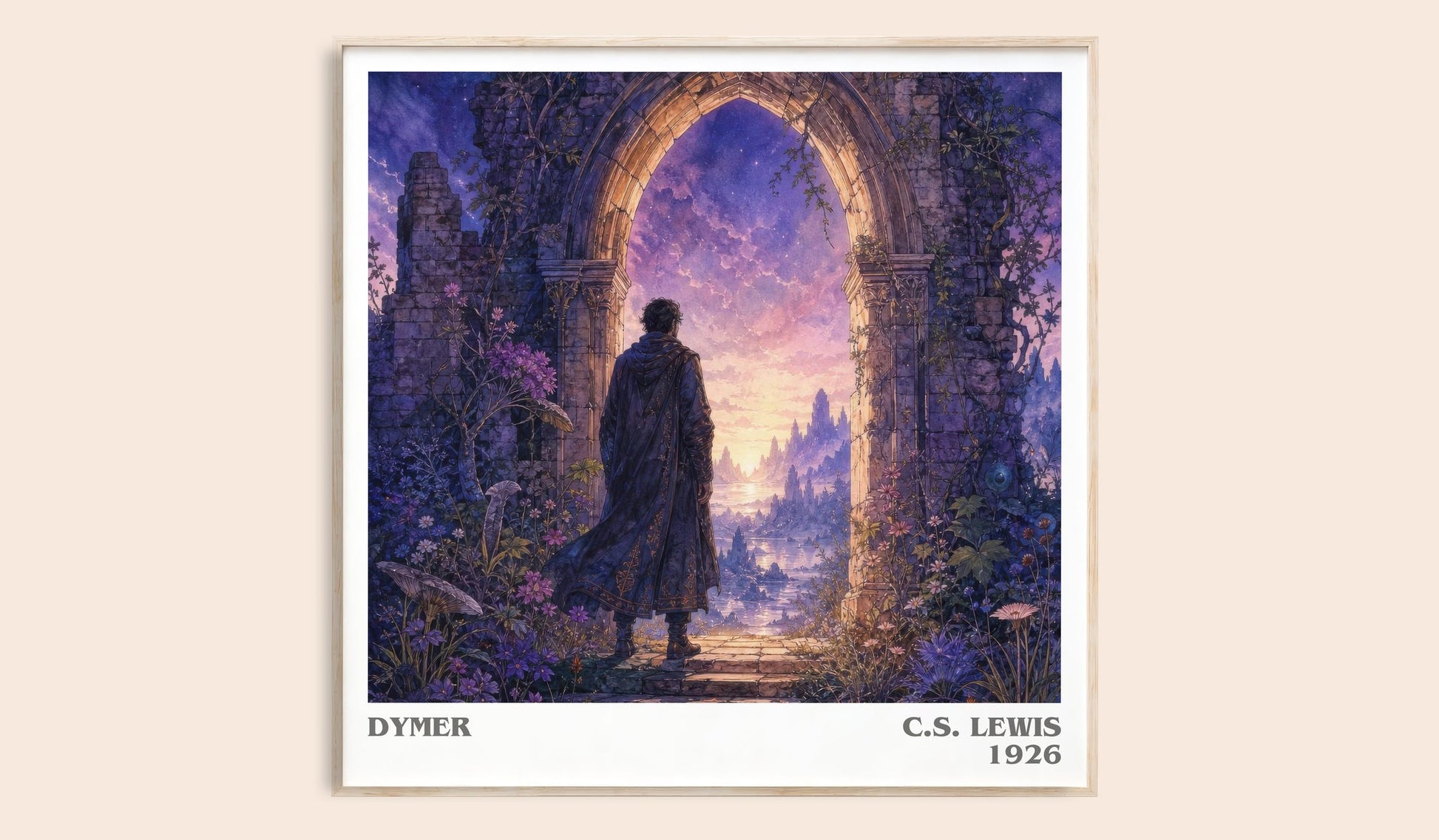 Dymer literary book poster by C.S. Lewis – framed literary art print
