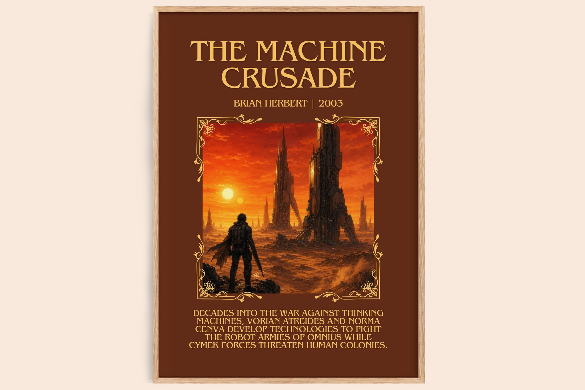 The Machine Crusade Minimalist Book Poster by Brian Herbert