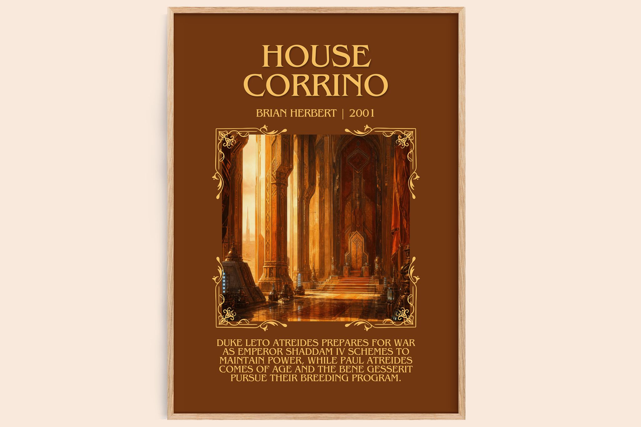 House Corrino Minimalist Book Poster by Brian Herbert